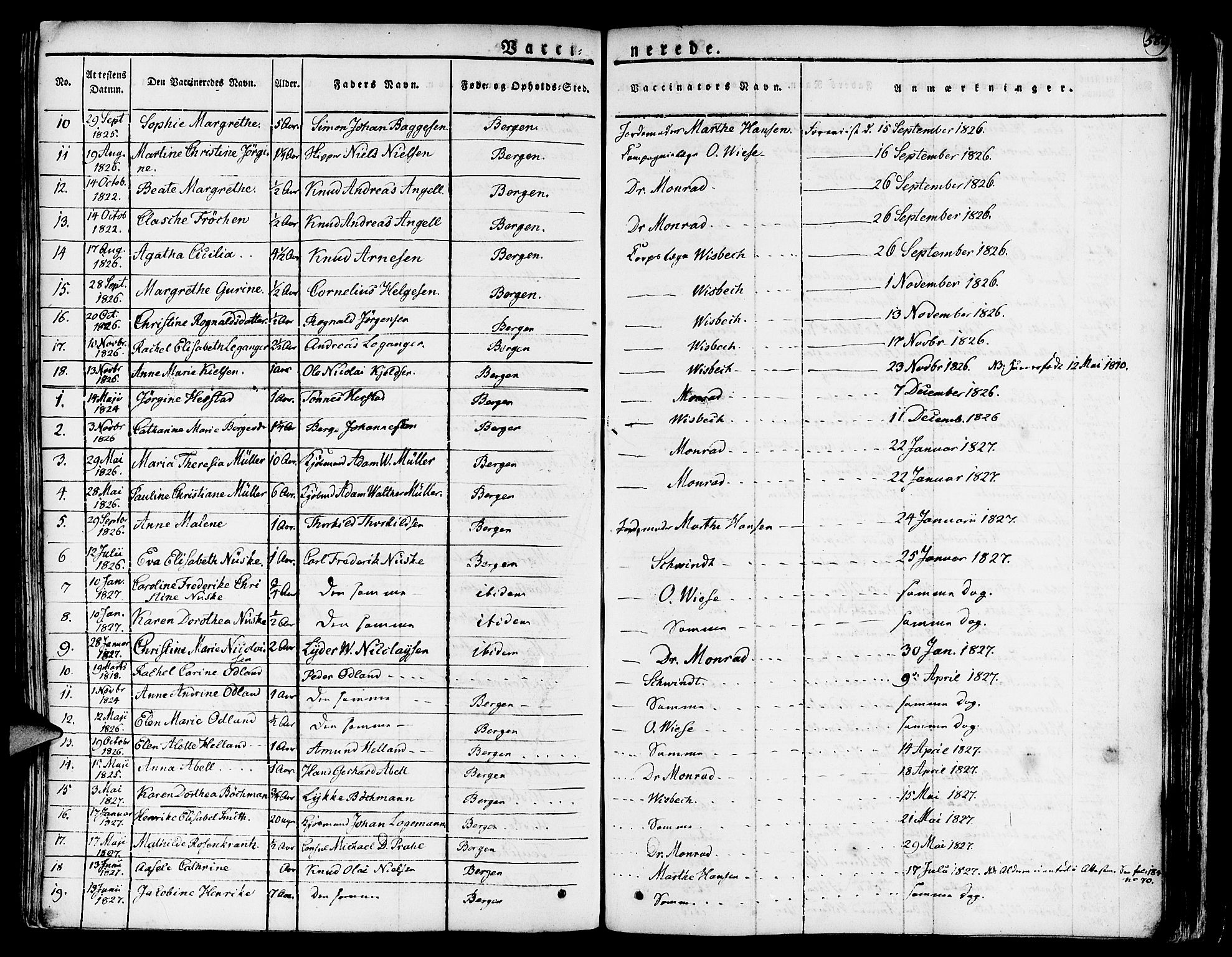 Nykirken Sokneprestembete, SAB/A-77101/H/Haa/L0012: Parish register (official) no. A 12, 1821-1844, p. 589