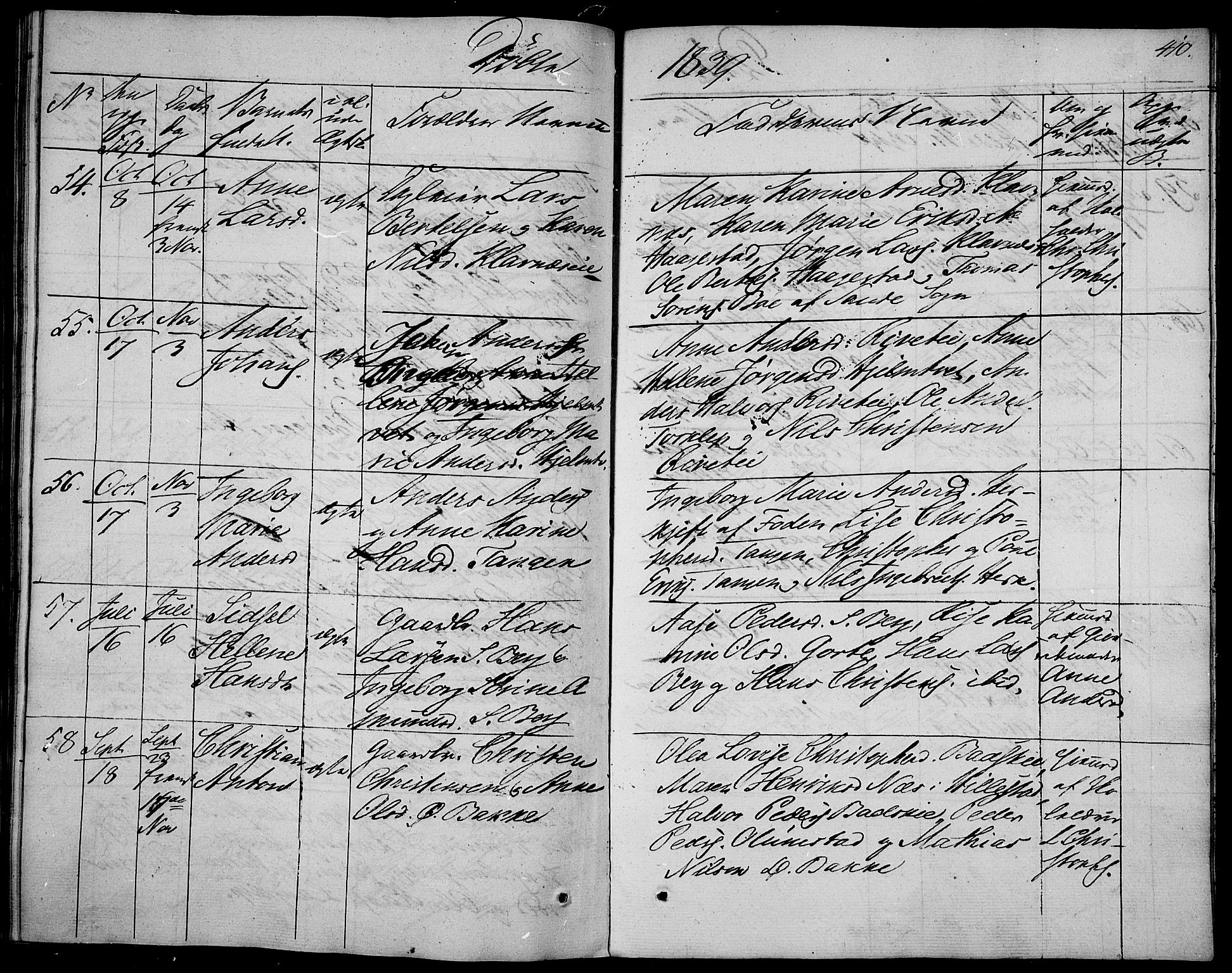 Våle kirkebøker, AV/SAKO-A-334/F/Fa/L0008: Parish register (official) no. I 8, 1824-1844, p. 410