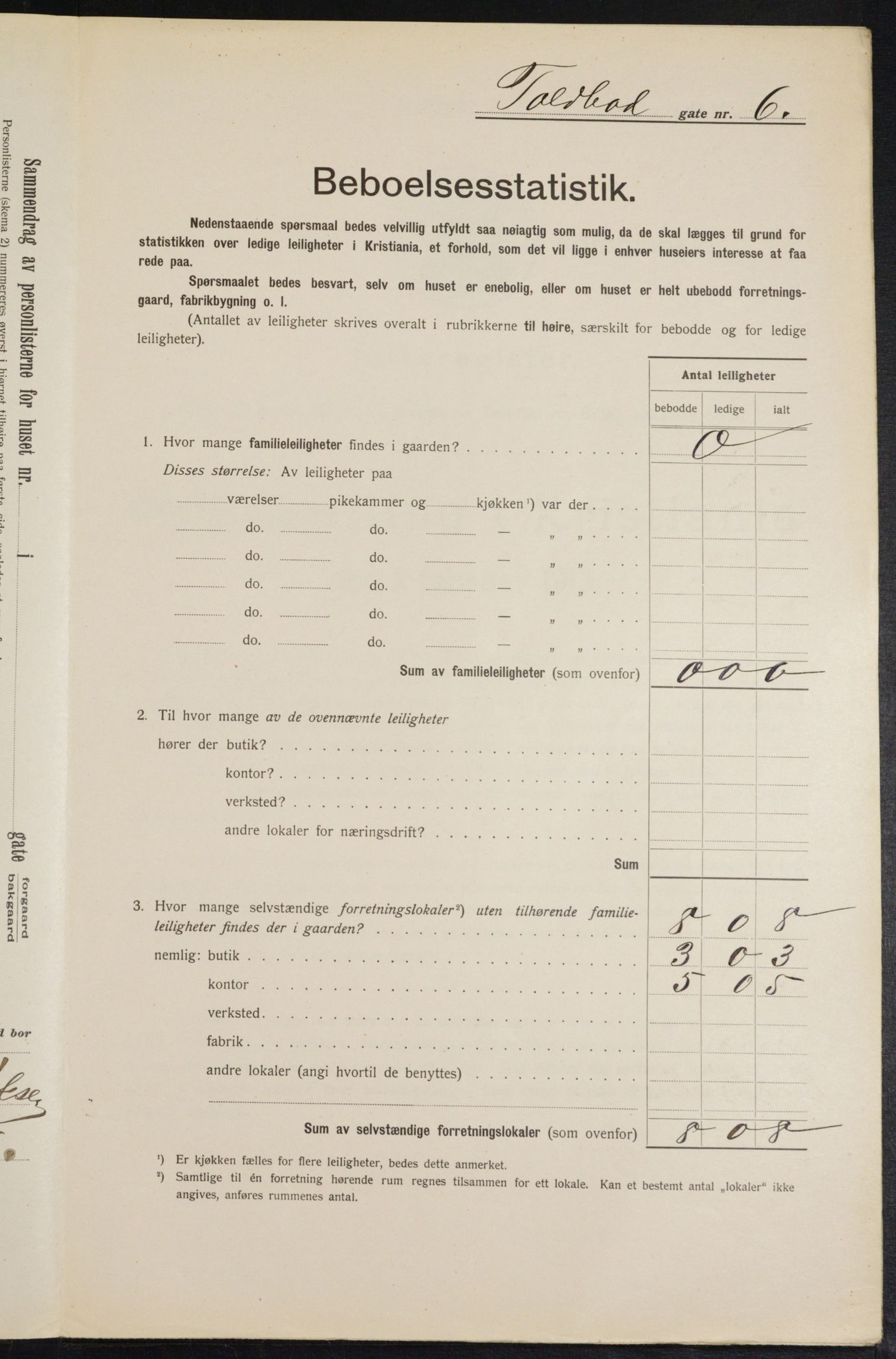 OBA, Municipal Census 1913 for Kristiania, 1913, p. 113137