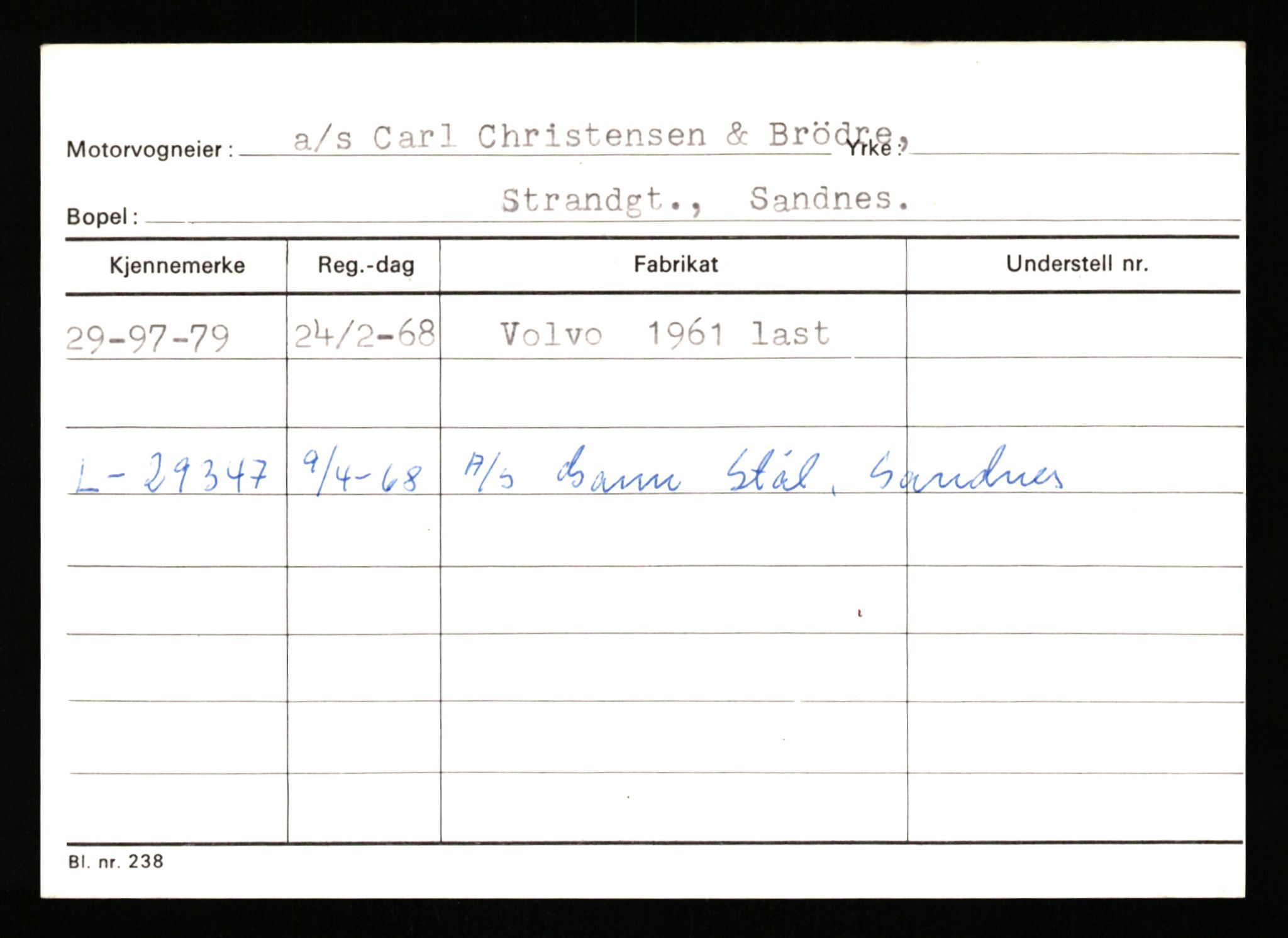 Stavanger trafikkstasjon, AV/SAST-A-101942/0/G/L0011: Registreringsnummer: 240000 - 363477, 1930-1971, p. 1231