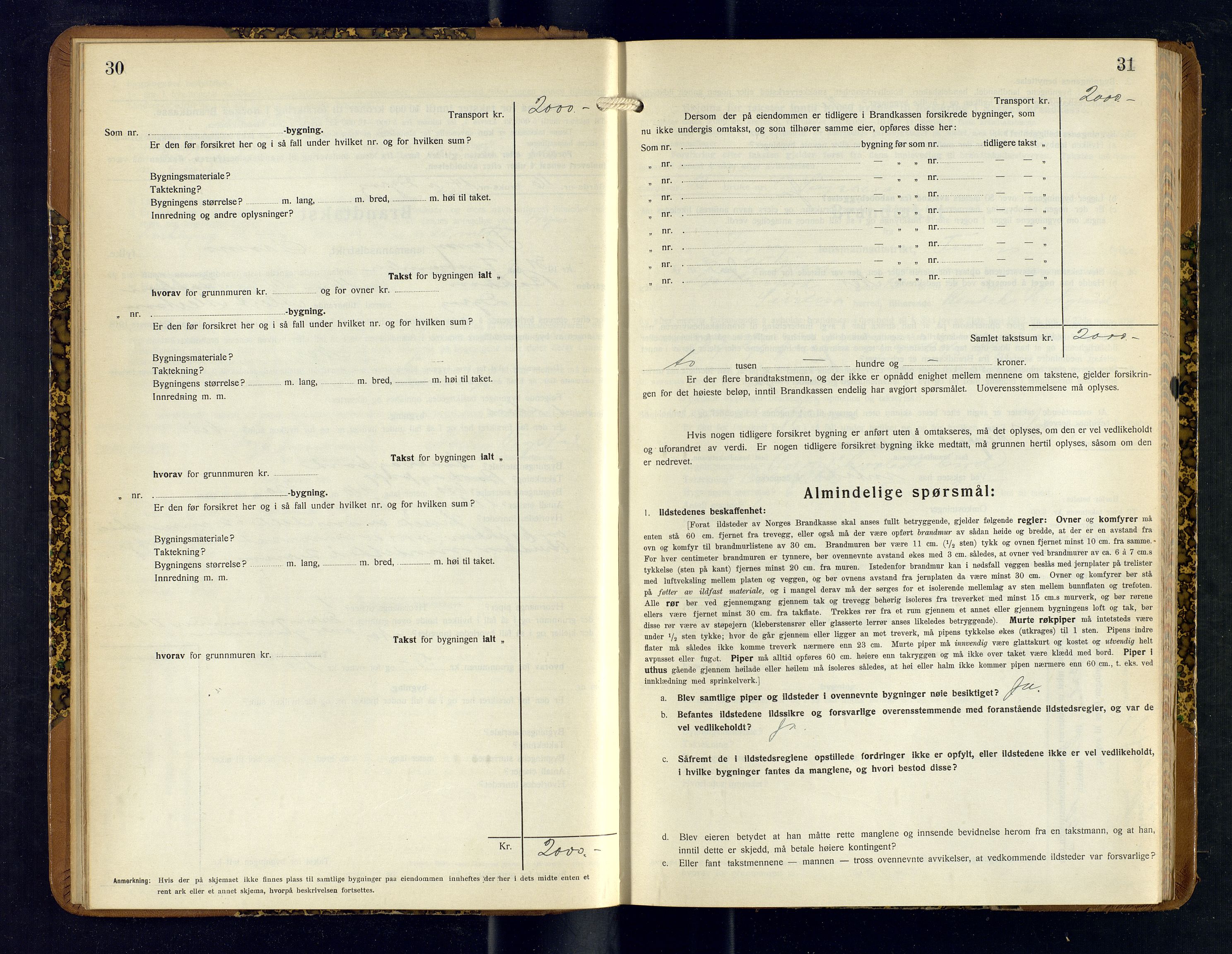 Tranøy lensmannskontor (Sørreisa lensmannskontor), AV/SATØ-SATØ-46/1/F/Fq/Fqc/L0269: Branntakstprotokoller, 1932-1935, p. 30-31