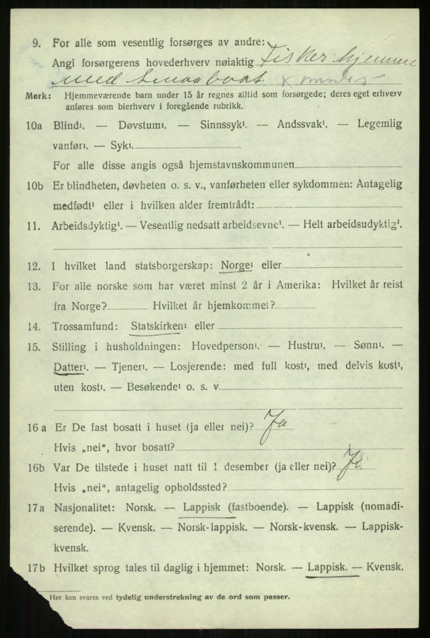 SATØ, 1920 census for Skjervøy, 1920, p. 5102