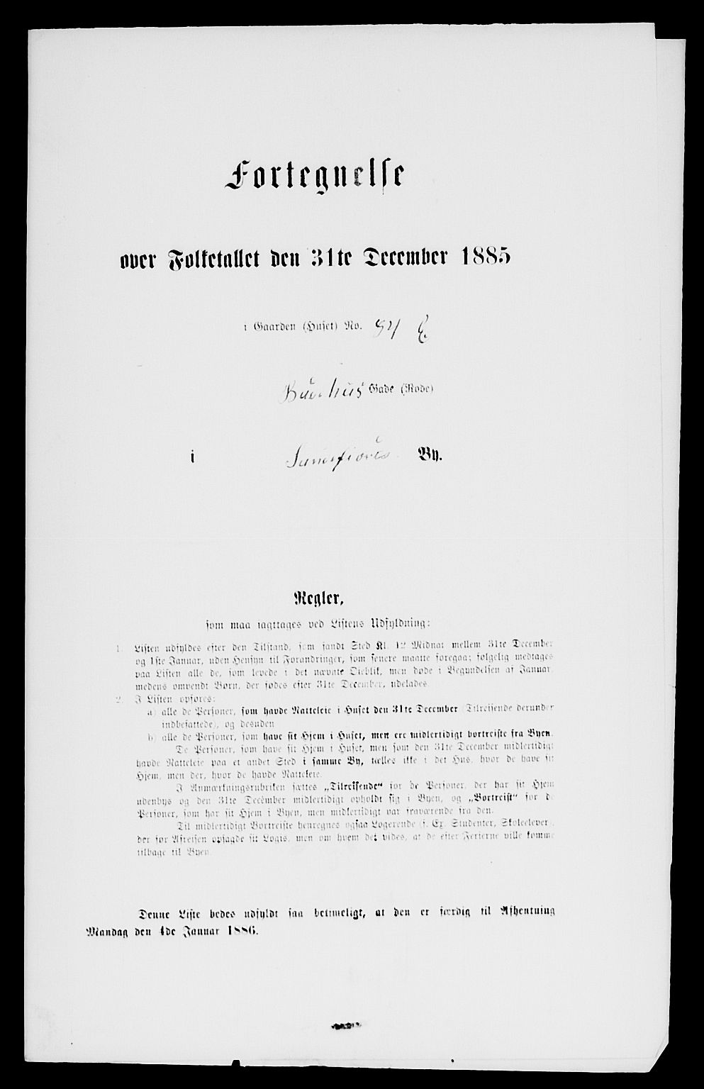 SAKO, 1885 census for 0706 Sandefjord, 1885, p. 84