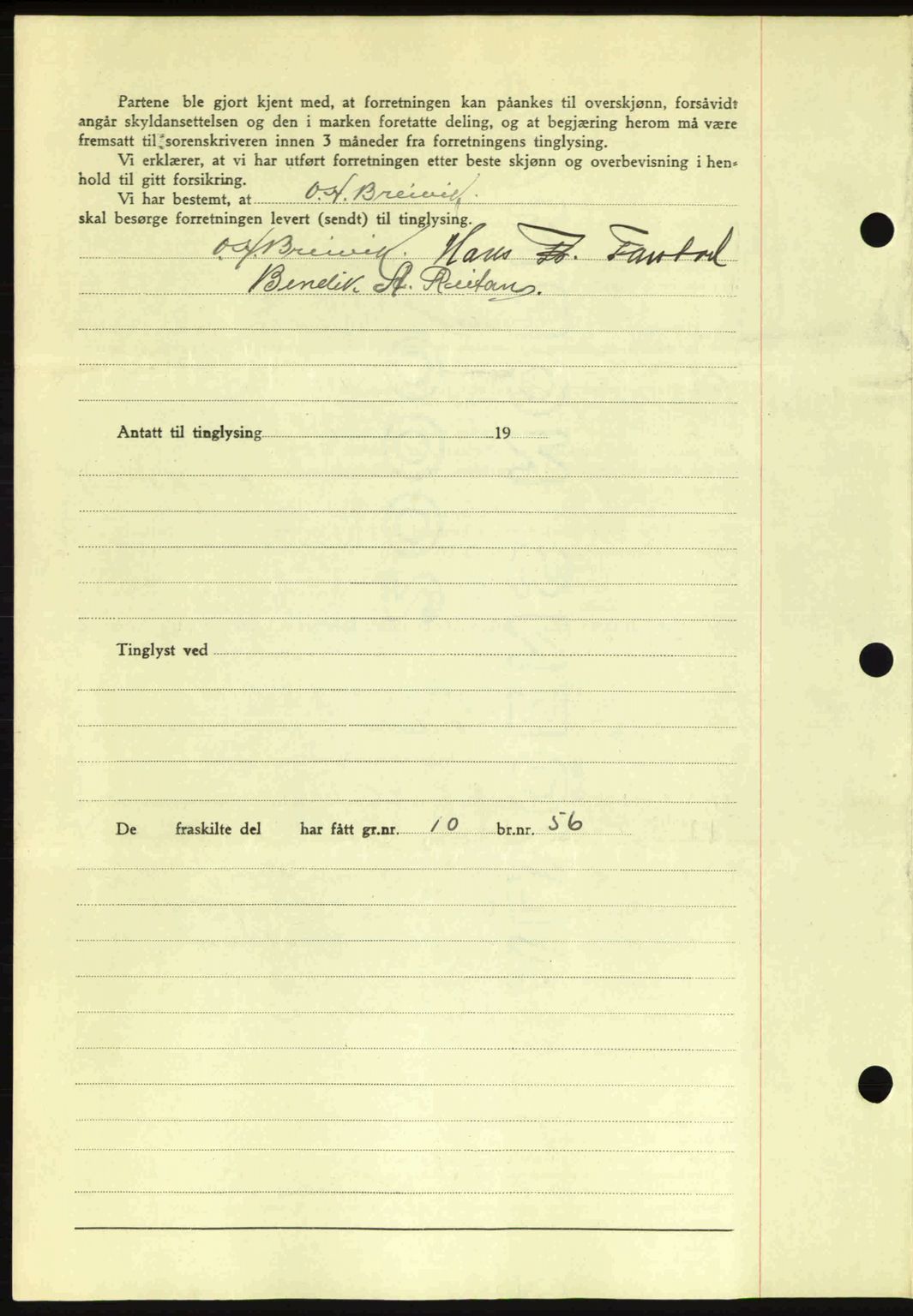 Romsdal sorenskriveri, AV/SAT-A-4149/1/2/2C: Mortgage book no. A14, 1943-1943, Diary no: : 1103/1943