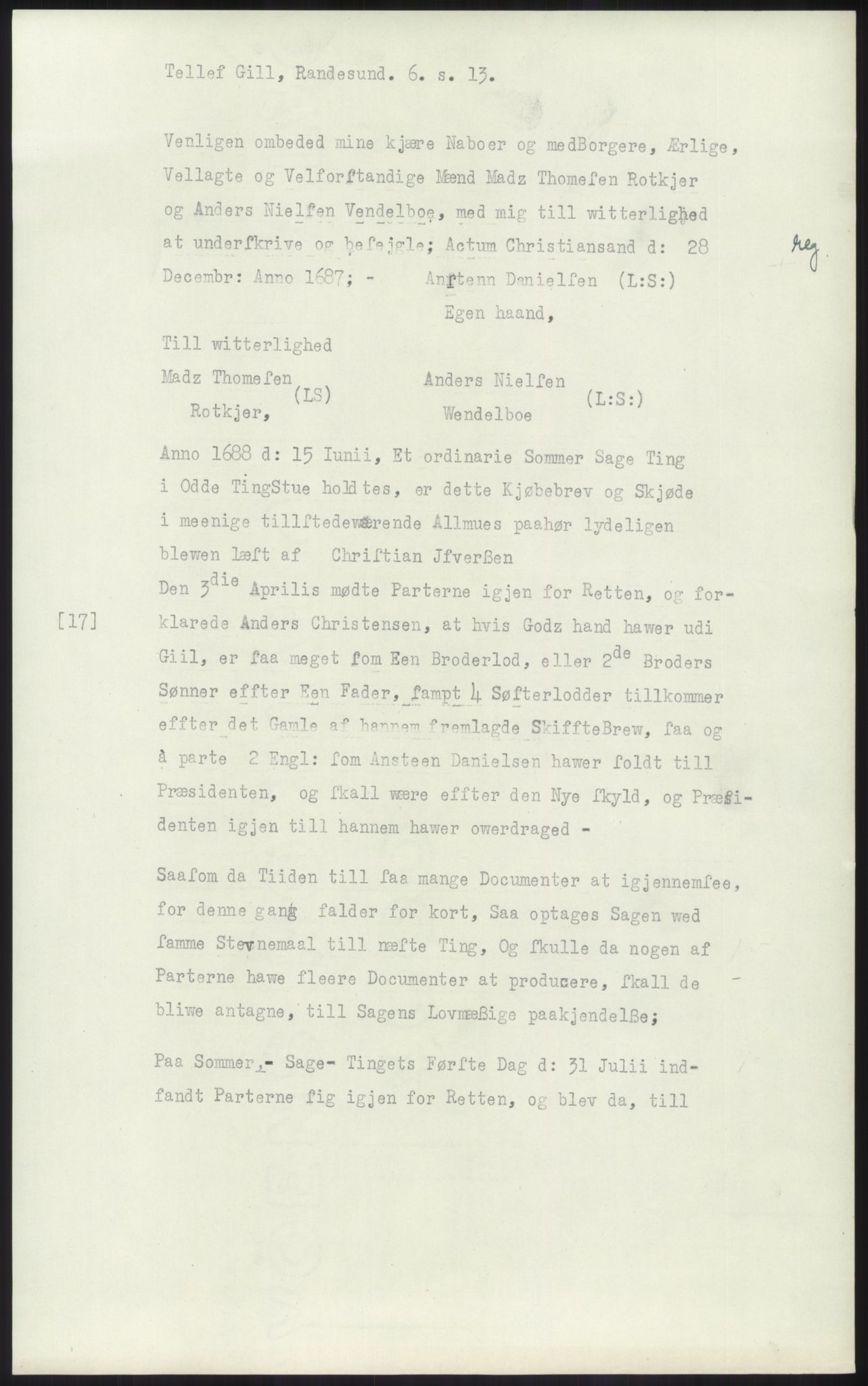 Samlinger til kildeutgivelse, Diplomavskriftsamlingen, AV/RA-EA-4053/H/Ha, p. 1288