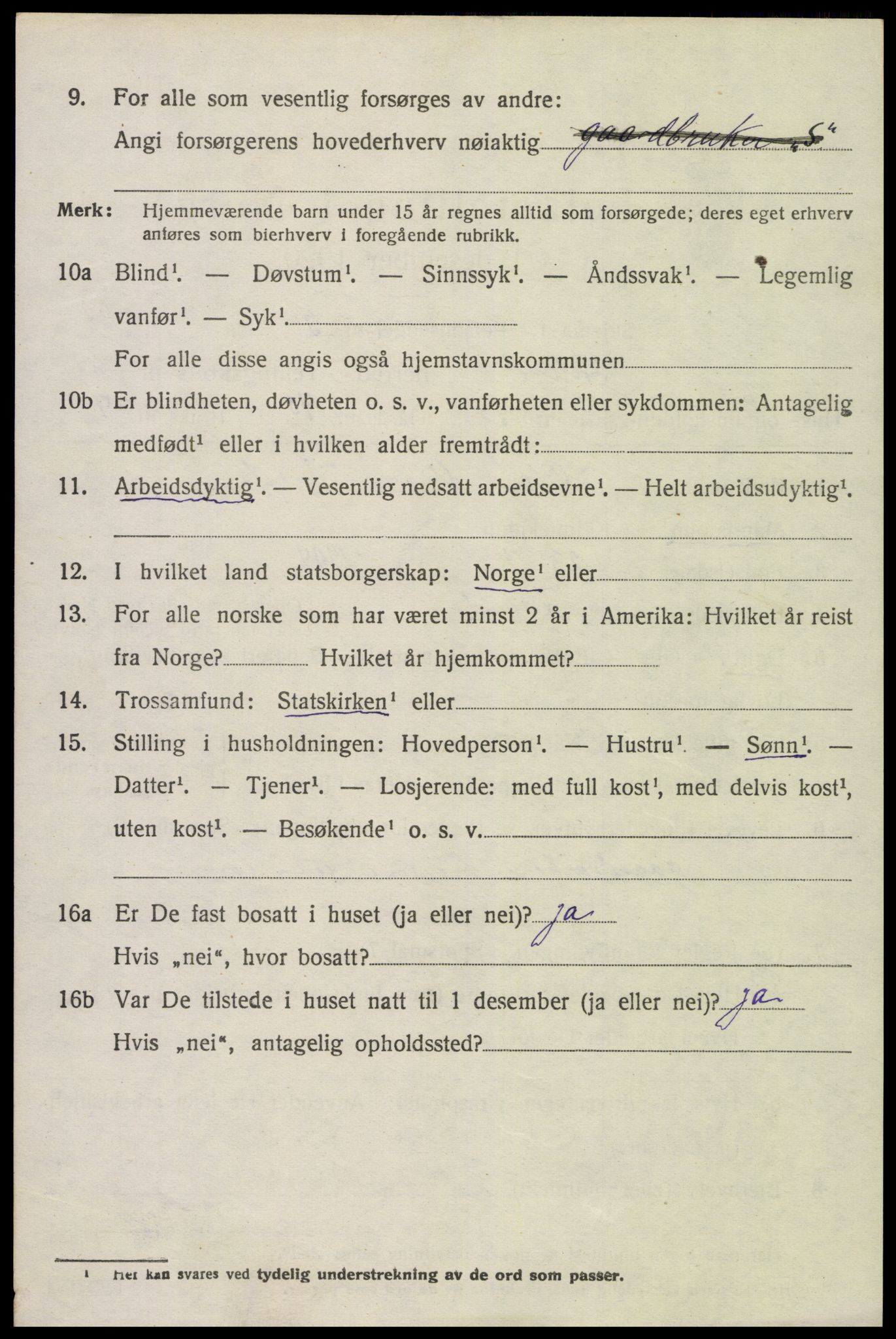 SAK, 1920 census for Froland, 1920, p. 4046