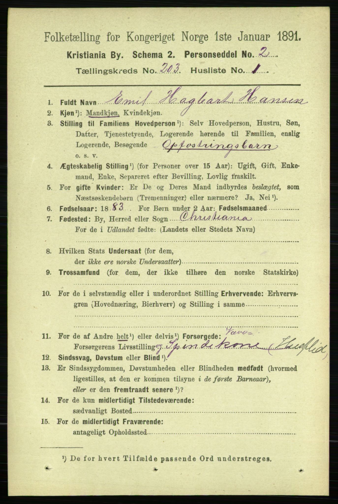 RA, 1891 census for 0301 Kristiania, 1891, p. 122104