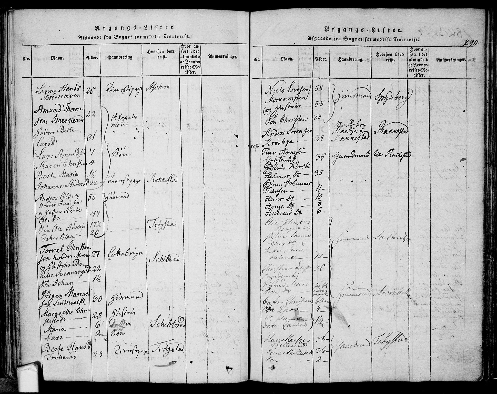 Eidsberg prestekontor Kirkebøker, SAO/A-10905/F/Fa/L0007: Parish register (official) no. I 7, 1814-1832, p. 290