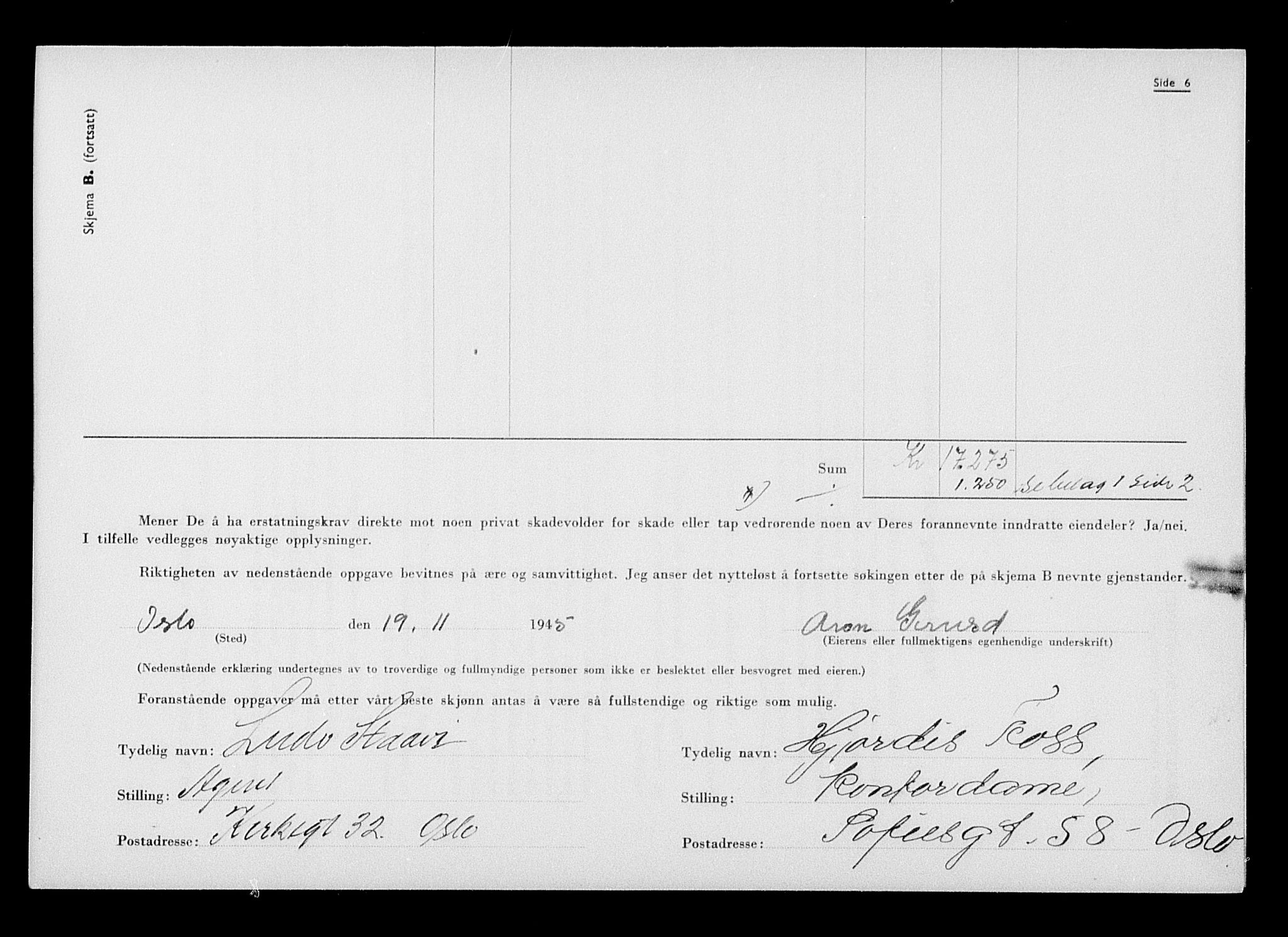 Justisdepartementet, Tilbakeføringskontoret for inndratte formuer, AV/RA-S-1564/H/Hc/Hcc/L0949: --, 1945-1947, p. 65