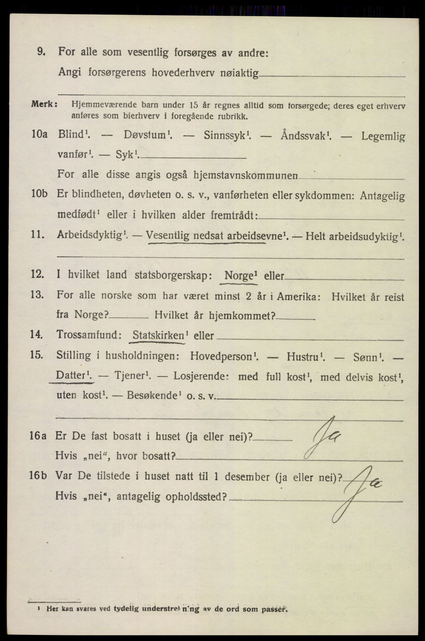 SAK, 1920 census for Dypvåg, 1920, p. 5400
