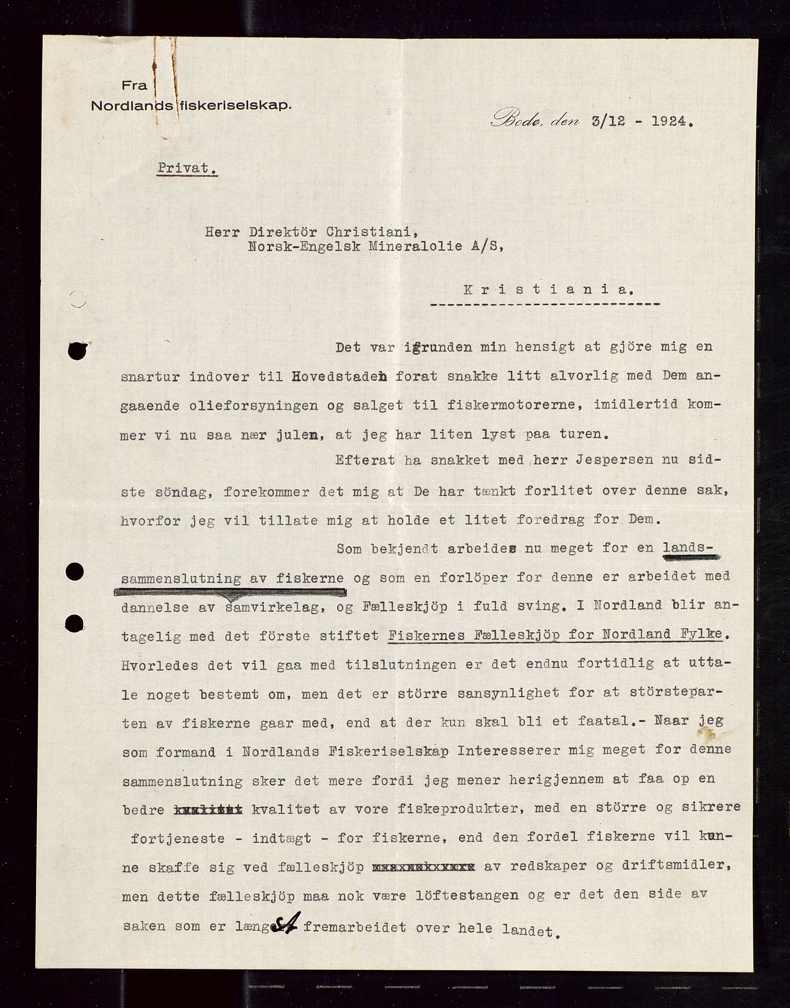 Pa 1521 - A/S Norske Shell, SAST/A-101915/E/Ea/Eaa/L0013: Sjefskorrespondanse, 1924, p. 144