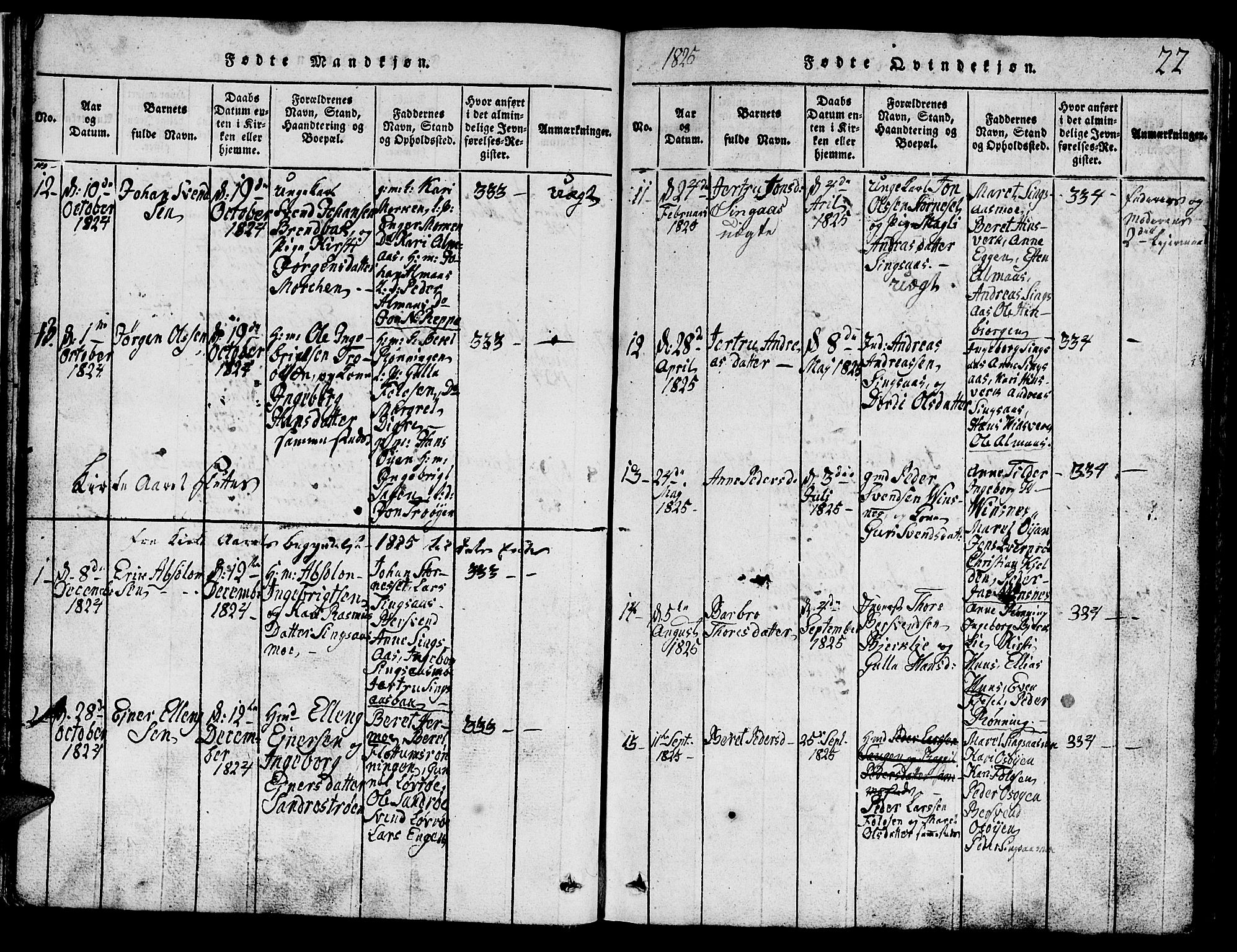 Ministerialprotokoller, klokkerbøker og fødselsregistre - Sør-Trøndelag, SAT/A-1456/688/L1026: Parish register (copy) no. 688C01, 1817-1860, p. 22