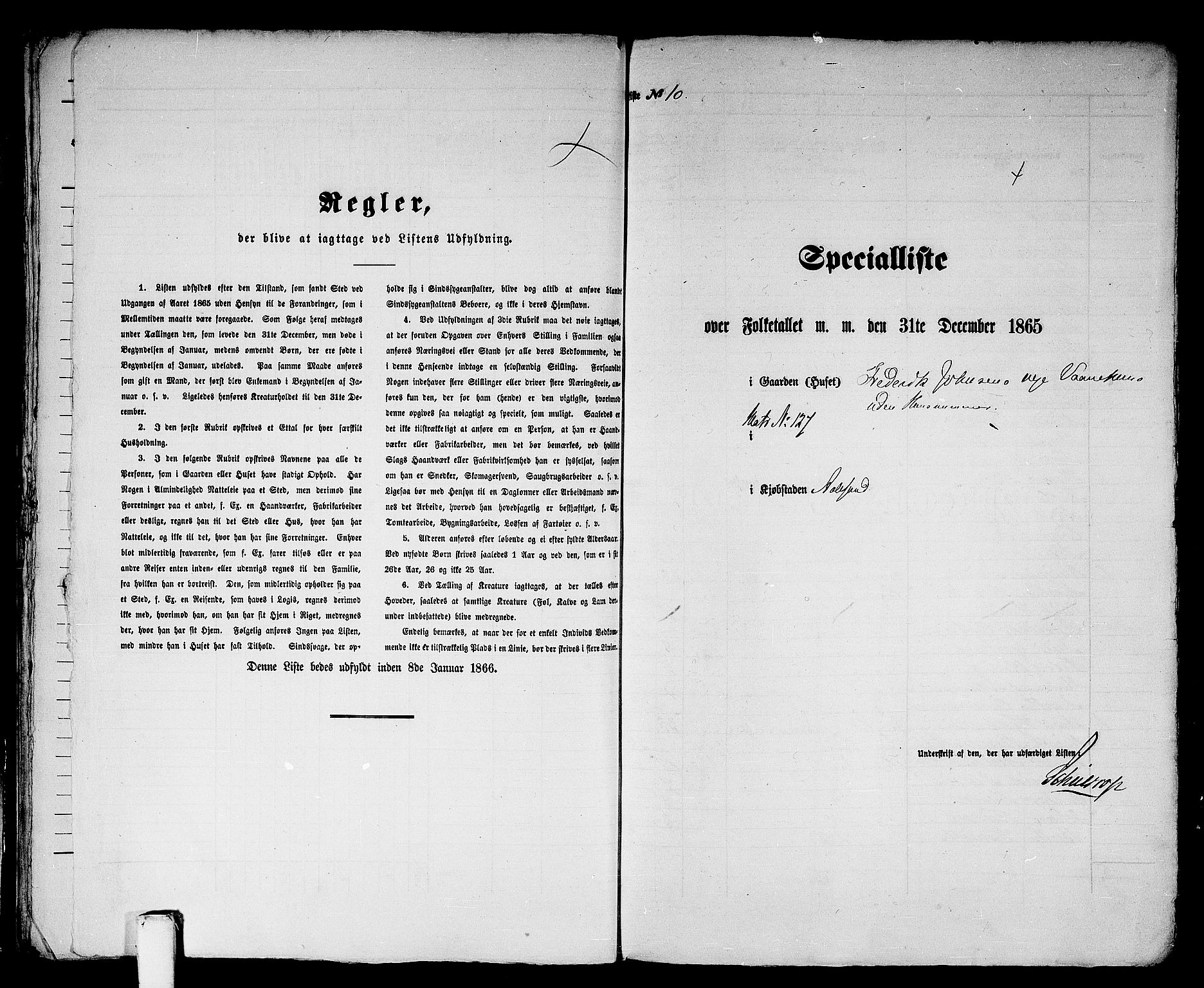 RA, 1865 census for Ålesund, 1865, p. 26