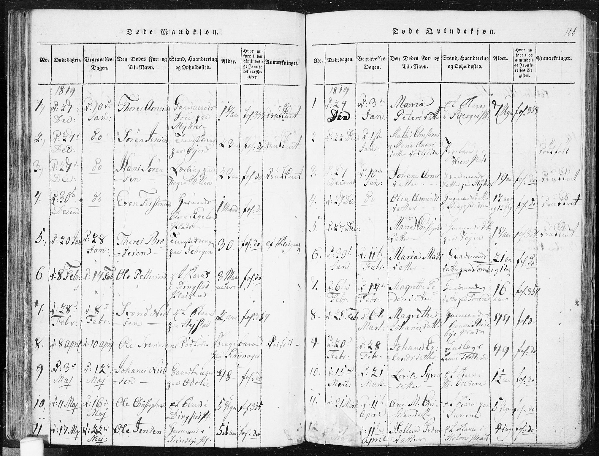 Spydeberg prestekontor Kirkebøker, AV/SAO-A-10924/F/Fa/L0004: Parish register (official) no. I 4, 1814-1841, p. 106