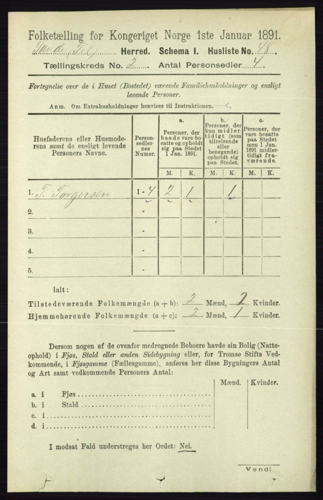 RA, 1891 census for 0822 Sauherad, 1891, p. 449