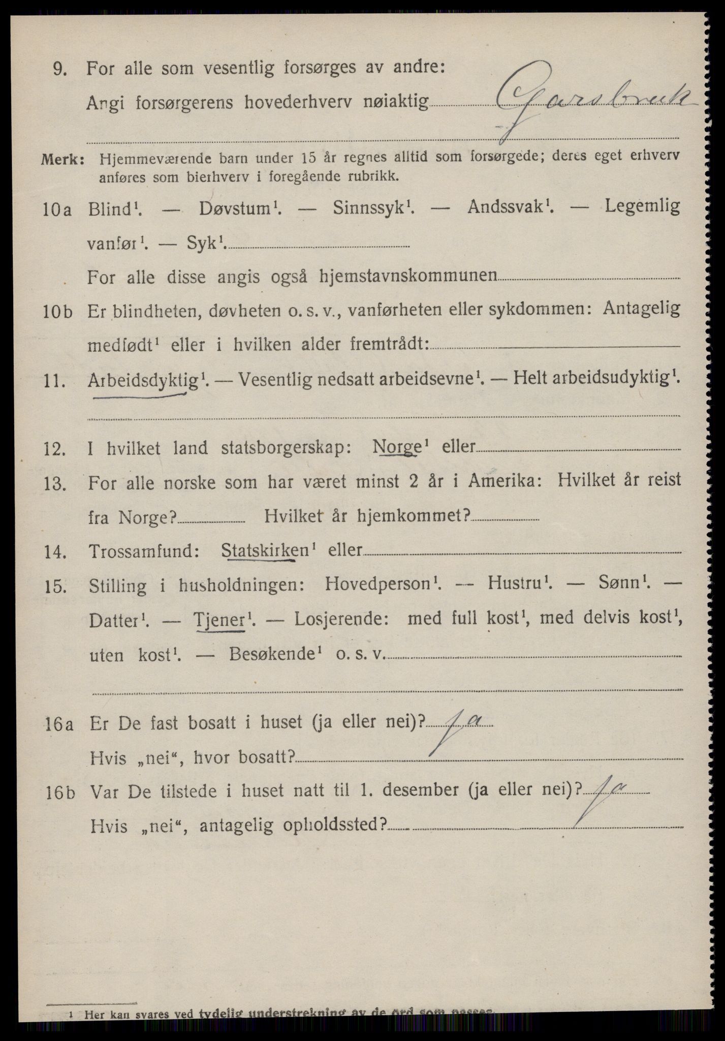 SAT, 1920 census for Sande (MR), 1920, p. 4895