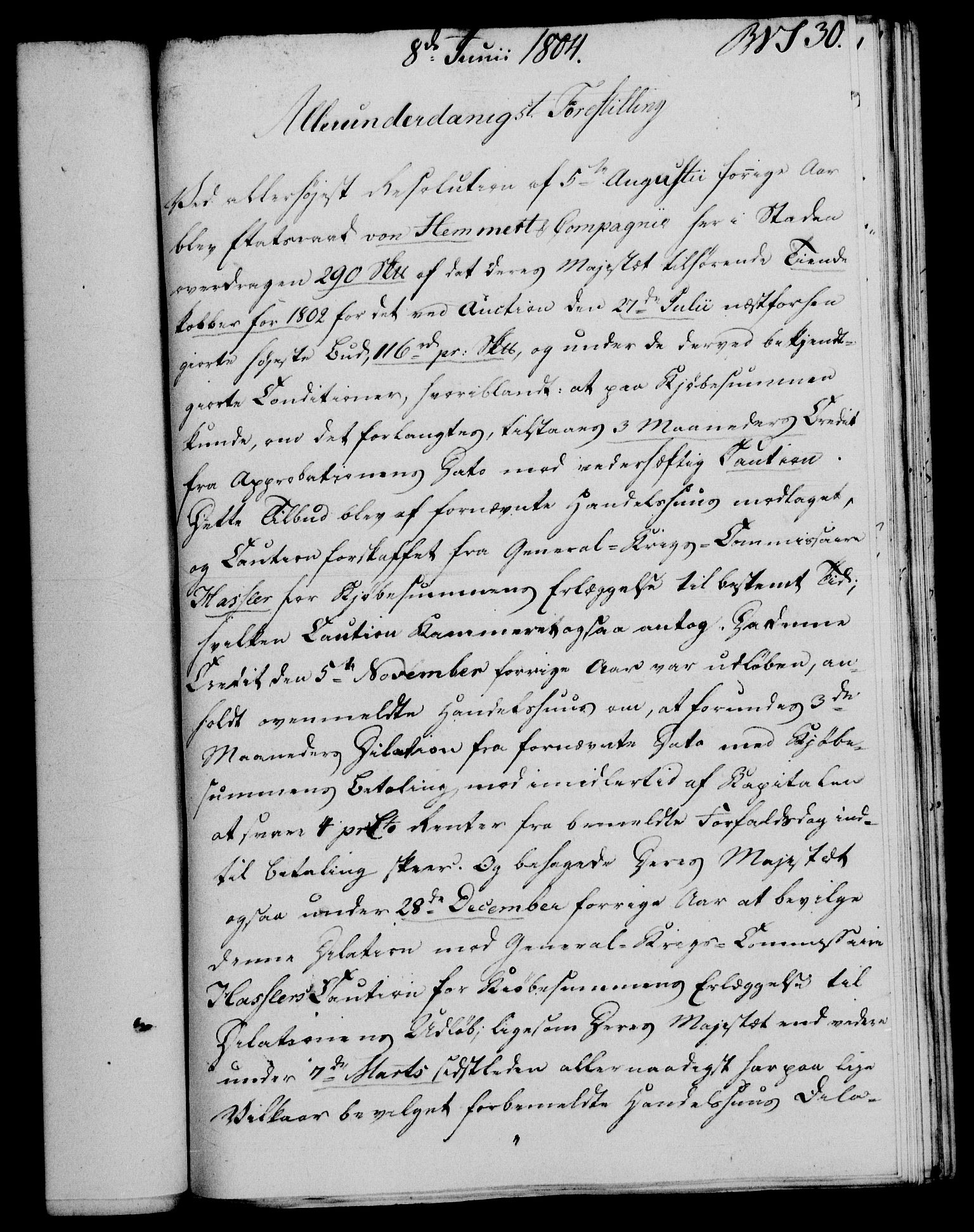 Rentekammeret, Renteskriverkontorene, AV/RA-EA-3115/M/Mf/Mfb/L0006: Relasjons- og resolusjonsprotokoll med register (merket RK 54.12), 1803-1804