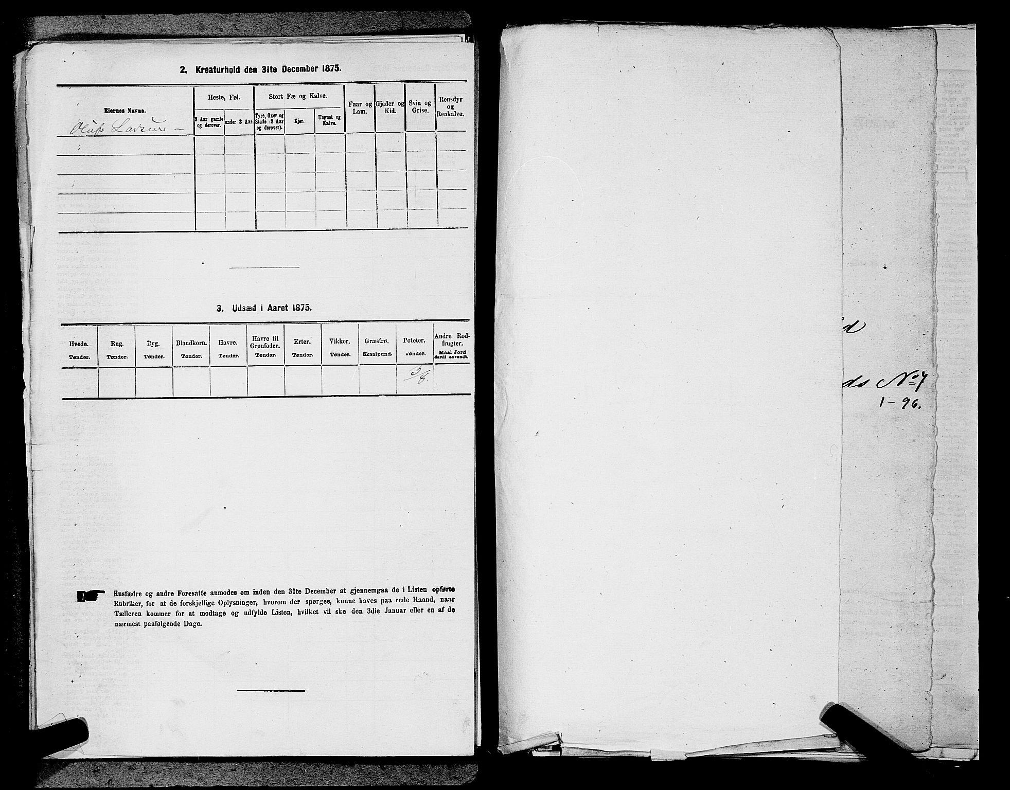 RA, 1875 census for 0236P Nes, 1875, p. 1025