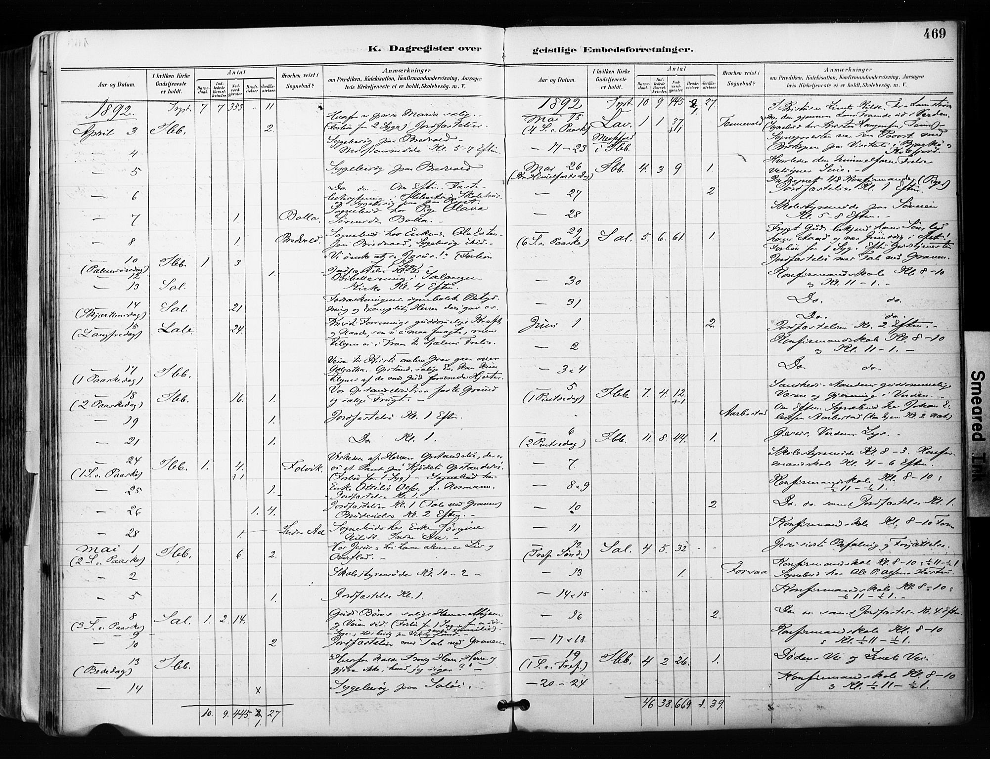 Ibestad sokneprestembete, SATØ/S-0077/H/Ha/Haa/L0012kirke: Parish register (official) no. 12, 1890-1900, p. 469