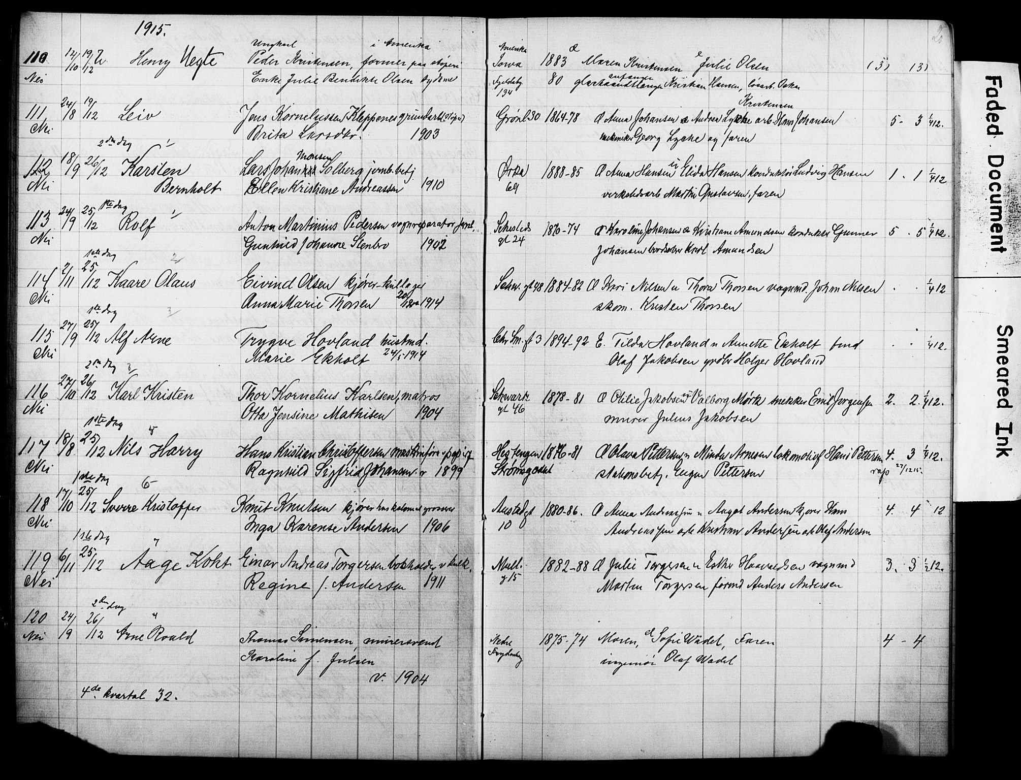 Strømsø kirkebøker, AV/SAKO-A-246/Y/Ya/L0007: Parish register draft no. I 7, 1915-1932, p. 20