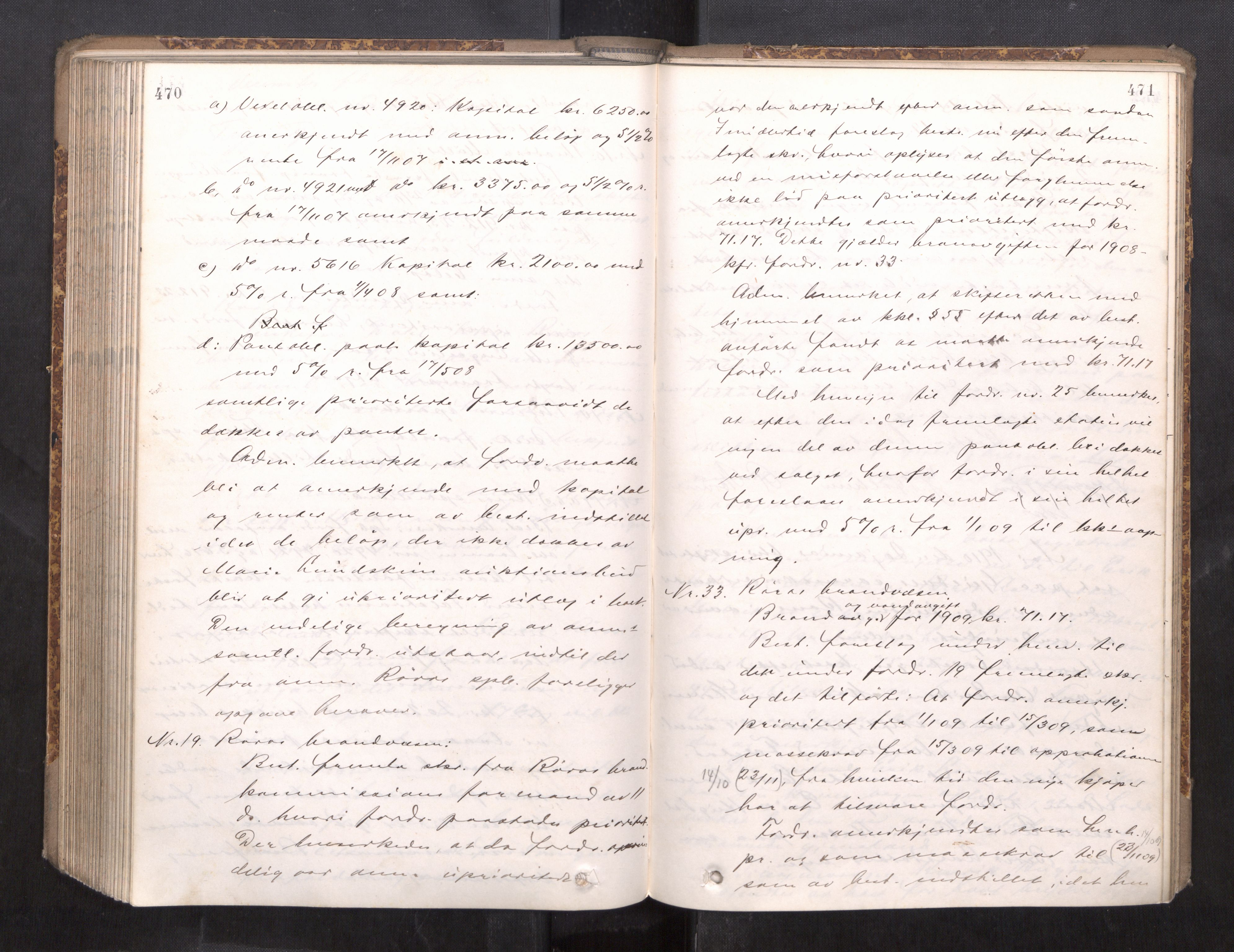 Gauldal sorenskriveri, AV/SAT-A-0014/1/3/3B/L0006: Skiftebehandlingsprotokoll, 1907-1910, p. 470-471
