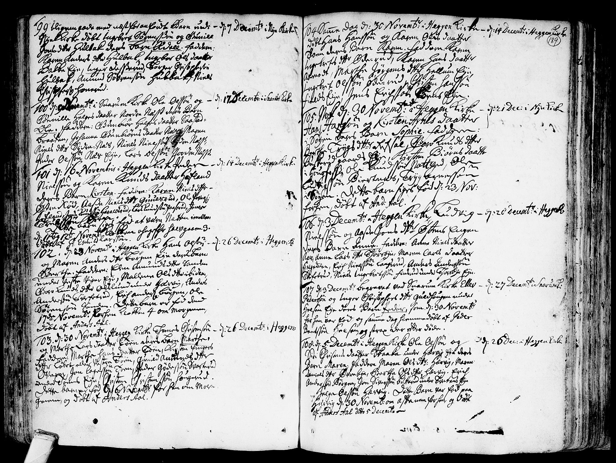 Modum kirkebøker, AV/SAKO-A-234/F/Fa/L0001: Parish register (official) no. 1, 1712-1740, p. 189