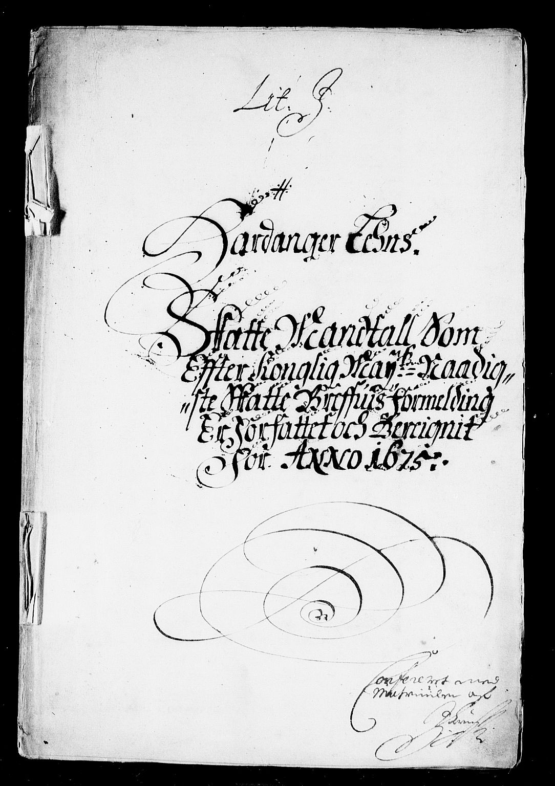 Rentekammeret inntil 1814, Reviderte regnskaper, Stiftamtstueregnskaper, Bergen stiftamt, RA/EA-6043/R/Rc/L0040: Bergen stiftamt, 1675