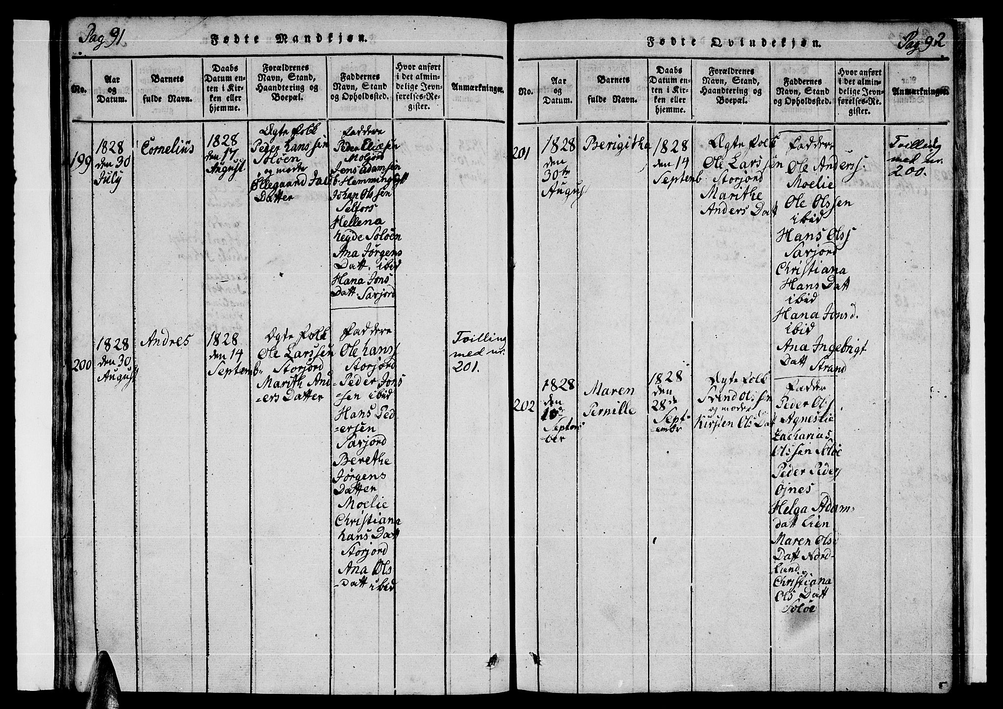 Ministerialprotokoller, klokkerbøker og fødselsregistre - Nordland, AV/SAT-A-1459/846/L0651: Parish register (copy) no. 846C01, 1821-1841, p. 91-92