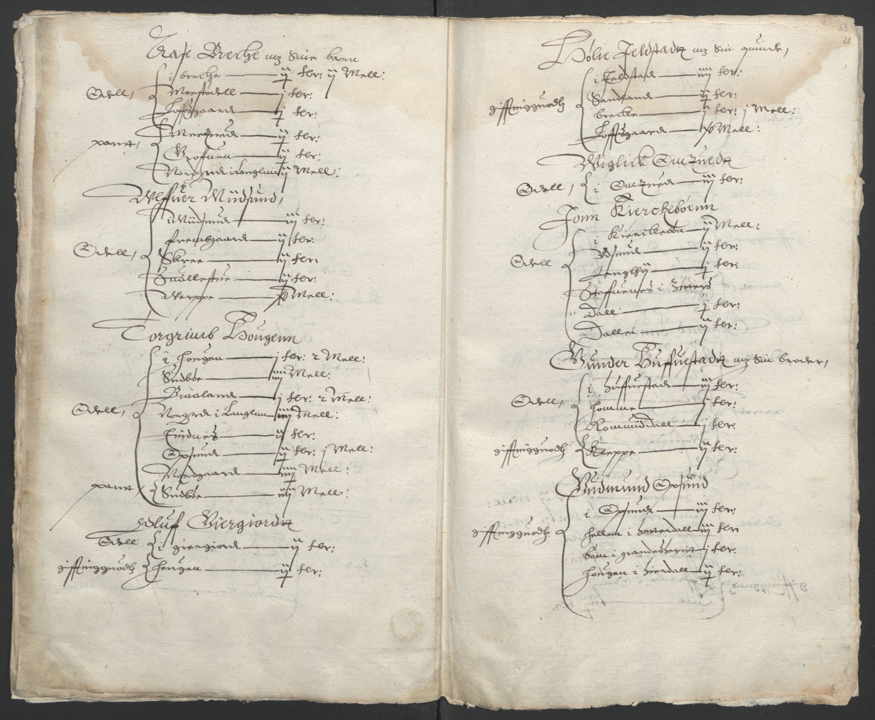 Stattholderembetet 1572-1771, AV/RA-EA-2870/Ek/L0009/0002: Jordebøker til utlikning av rosstjeneste 1624-1626: / Odelsjordebøker for Bratsberg len, 1624, p. 99