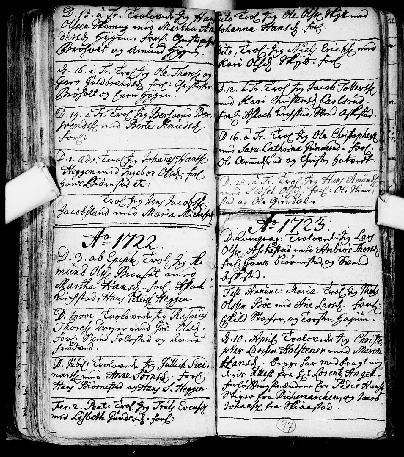 Røyken kirkebøker, AV/SAKO-A-241/F/Fa/L0001: Parish register (official) no. 1, 1701-1730, p. 97