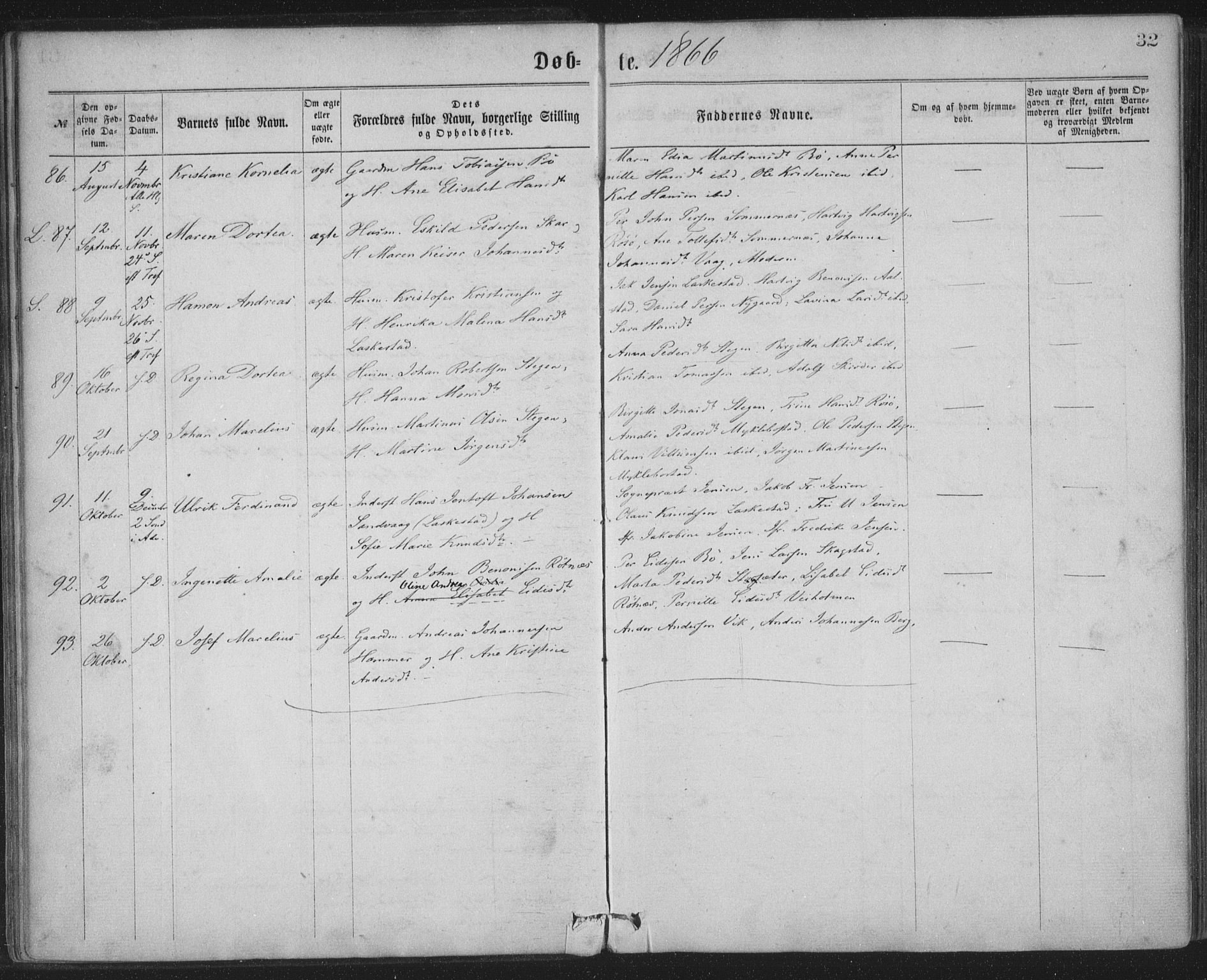 Ministerialprotokoller, klokkerbøker og fødselsregistre - Nordland, AV/SAT-A-1459/855/L0801: Parish register (official) no. 855A09, 1864-1874, p. 32