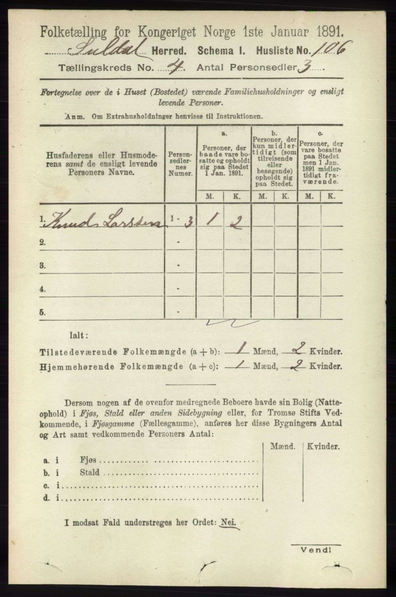 RA, 1891 census for 1134 Suldal, 1891, p. 862