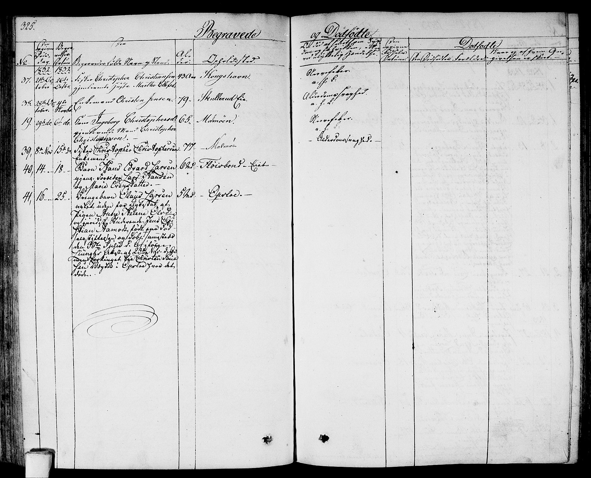 Gamlebyen prestekontor Kirkebøker, AV/SAO-A-10884/F/Fa/L0003: Parish register (official) no. 3, 1829-1849, p. 325