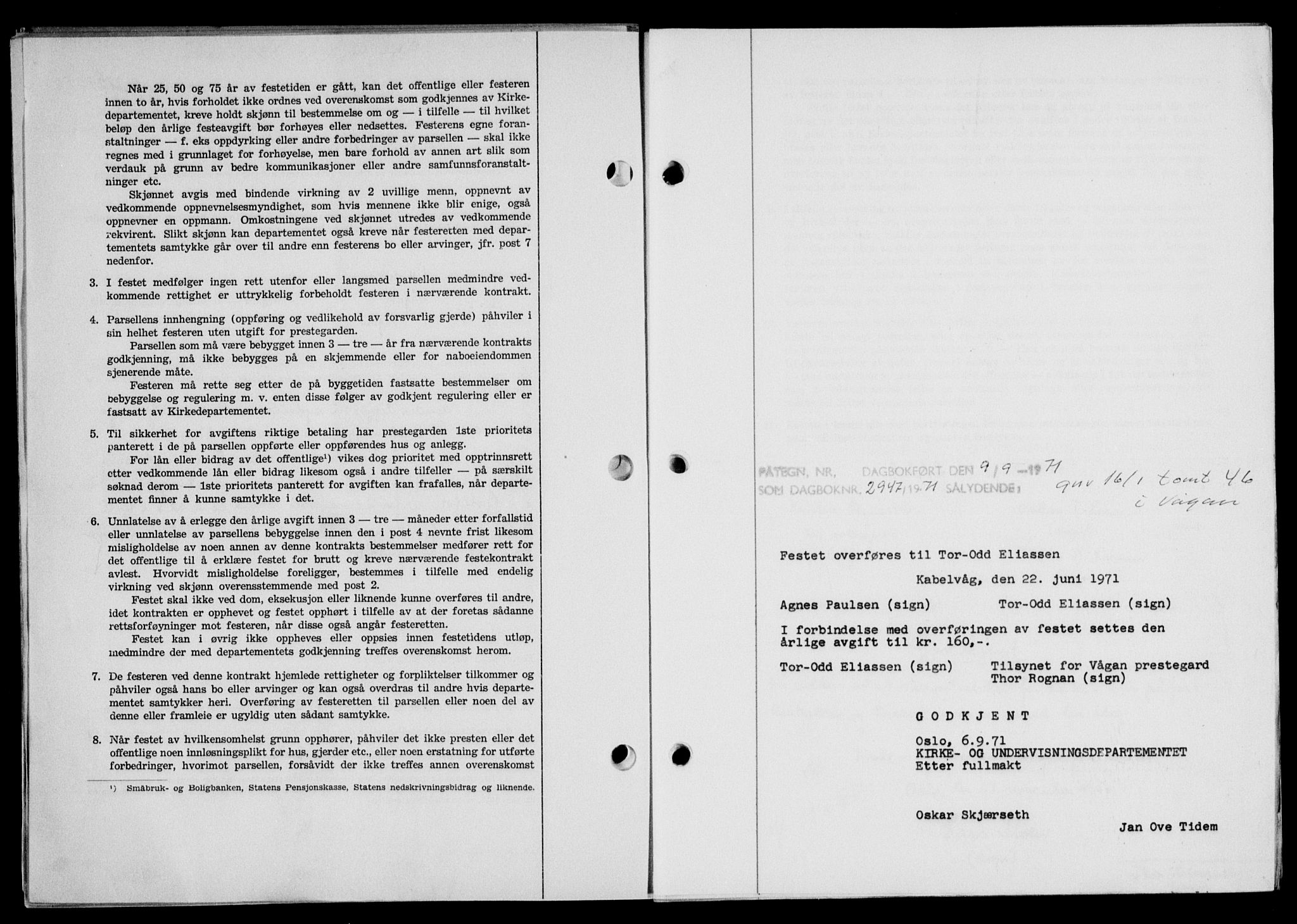 Lofoten sorenskriveri, SAT/A-0017/1/2/2C/L0025a: Mortgage book no. 25a, 1950-1951, Diary no: : 2947/1950