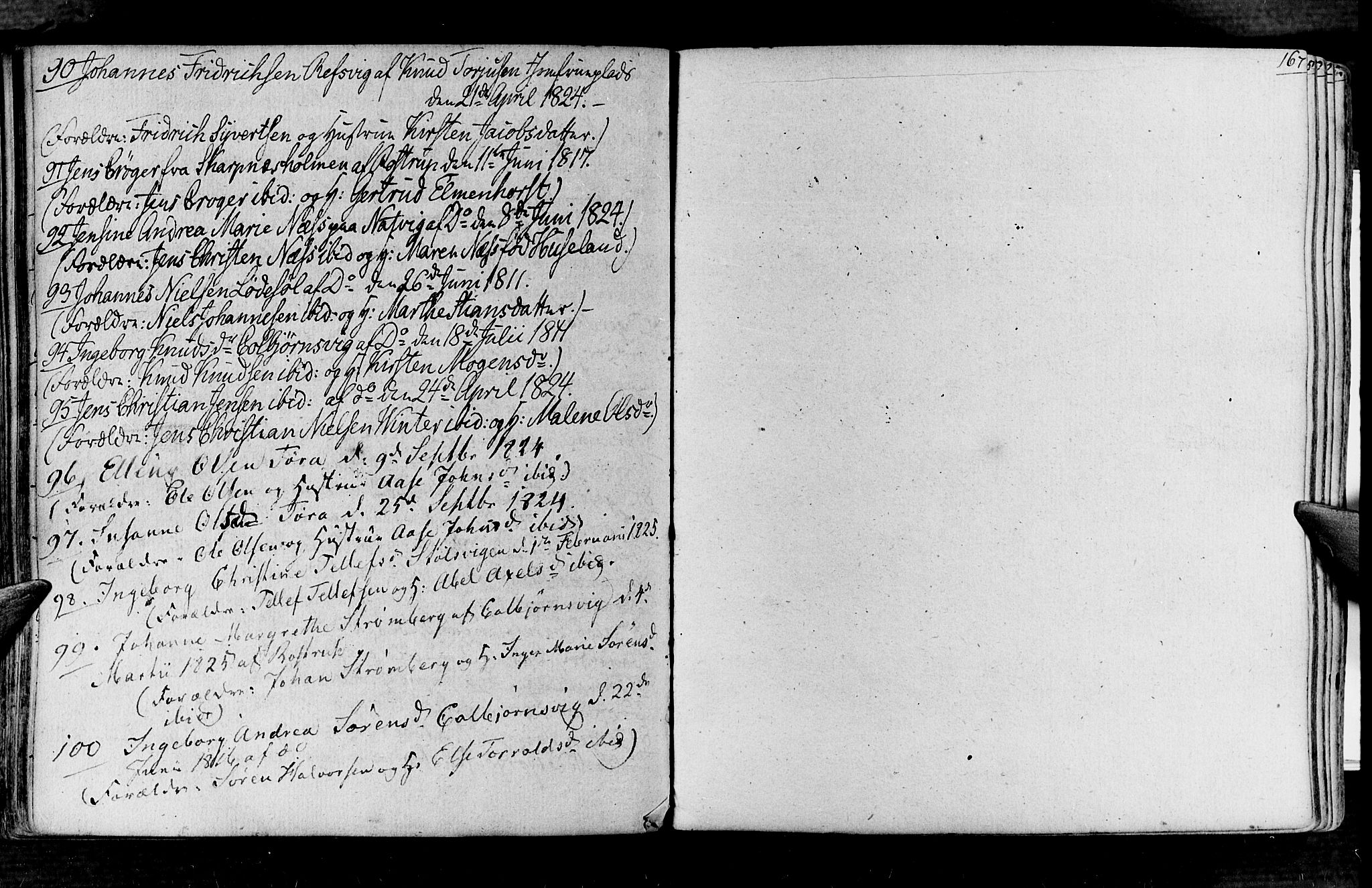 Øyestad sokneprestkontor, AV/SAK-1111-0049/F/Fa/L0011: Parish register (official) no. A 11, 1805-1824, p. 167