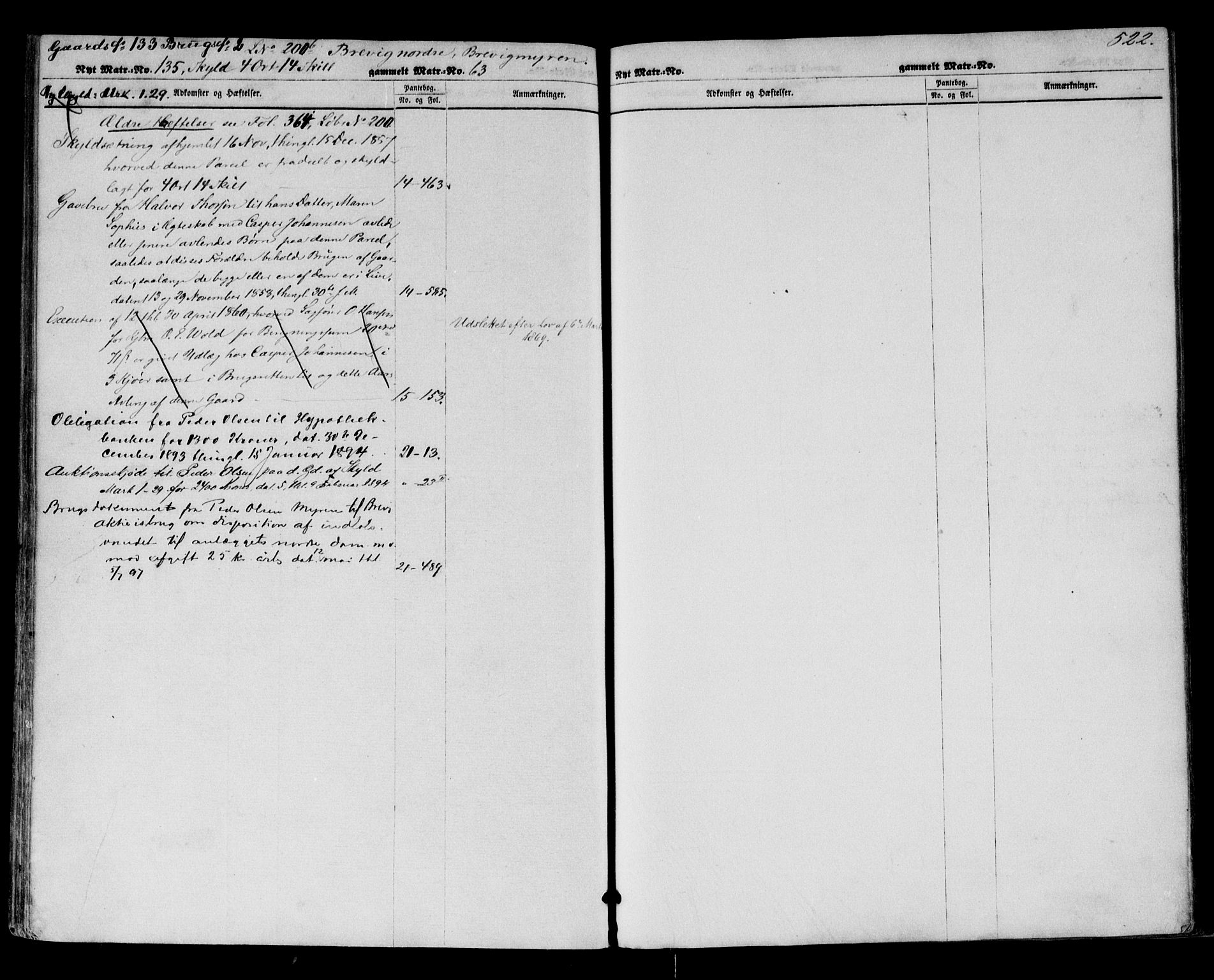 Follo sorenskriveri, SAO/A-10274/G/Gb/Gbb/L0012: Mortgage register no. II 12, 1852-1897, p. 522