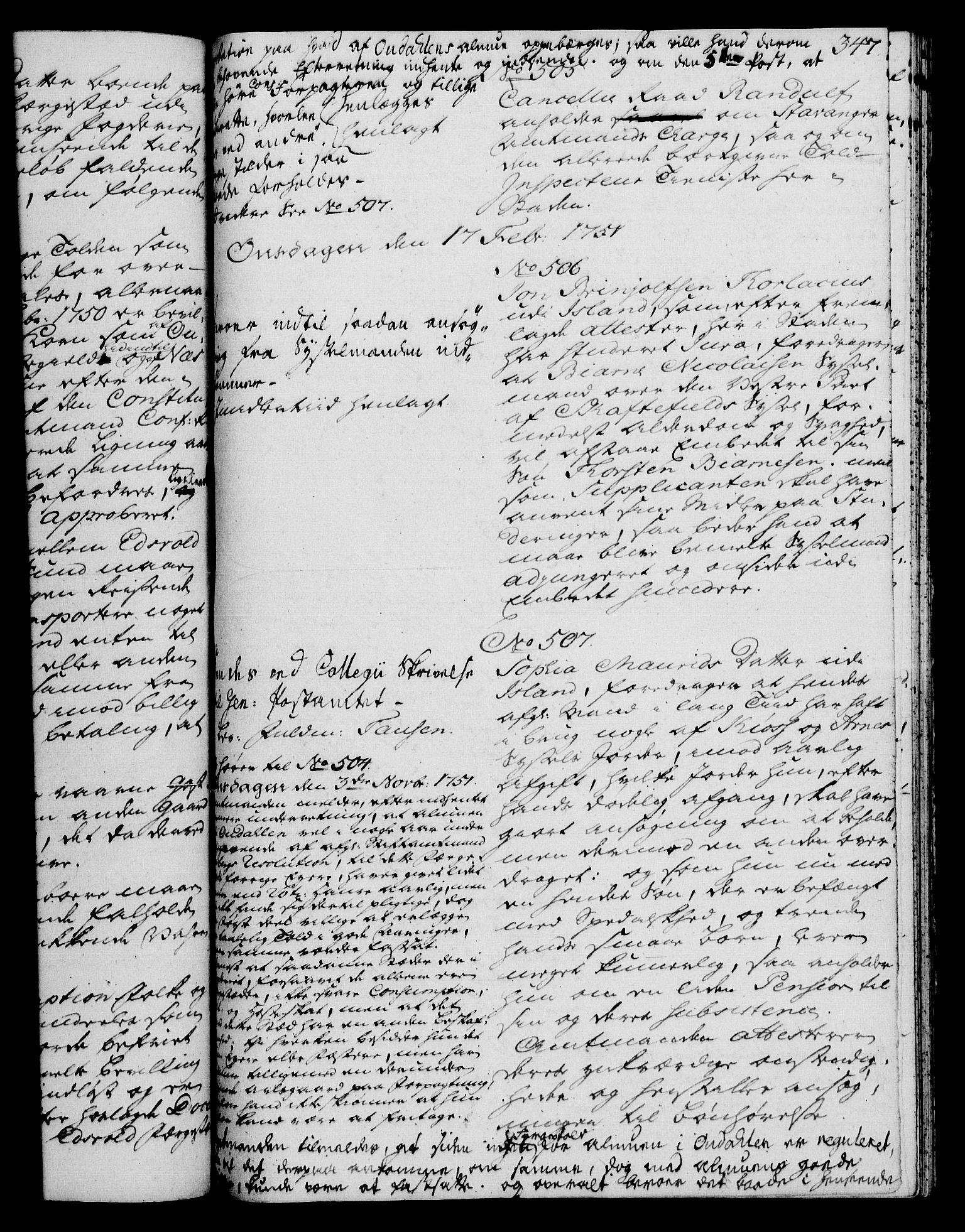 Rentekammeret, Kammerkanselliet, RA/EA-3111/G/Gh/Gha/L0030: Norsk ekstraktmemorialprotokoll (merket RK 53.75), 1749-1751, p. 347