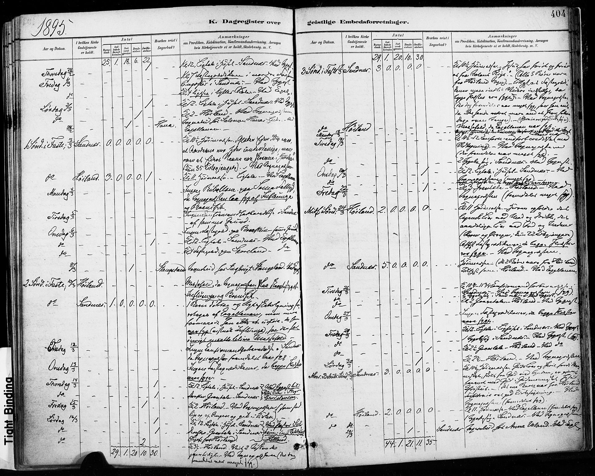 Høyland sokneprestkontor, AV/SAST-A-101799/001/30BA/L0013: Parish register (official) no. A 13.2, 1889-1898, p. 404