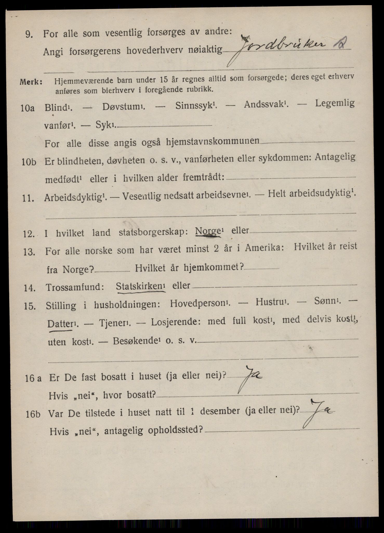 SAT, 1920 census for Vestnes, 1920, p. 1712
