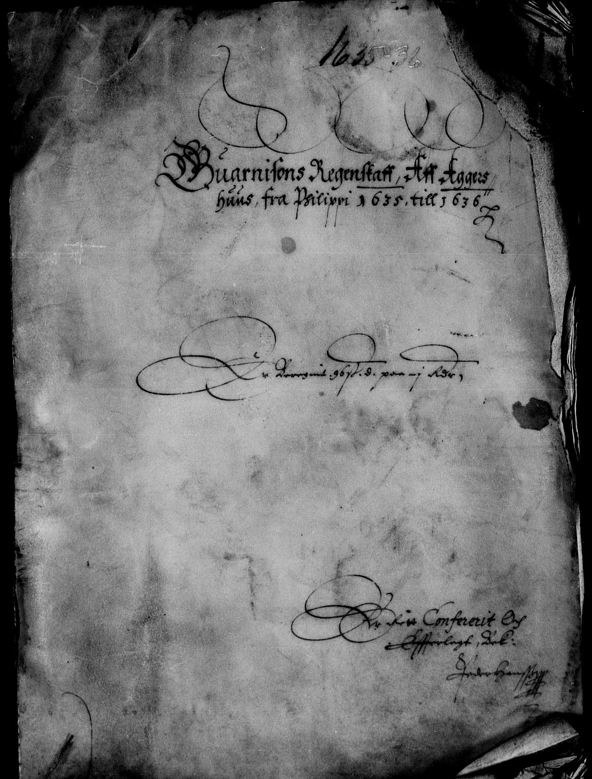 Rentekammeret inntil 1814, Reviderte regnskaper, Lensregnskaper, AV/RA-EA-5023/R/Rb/Rba/L0125: Akershus len, 1634-1636