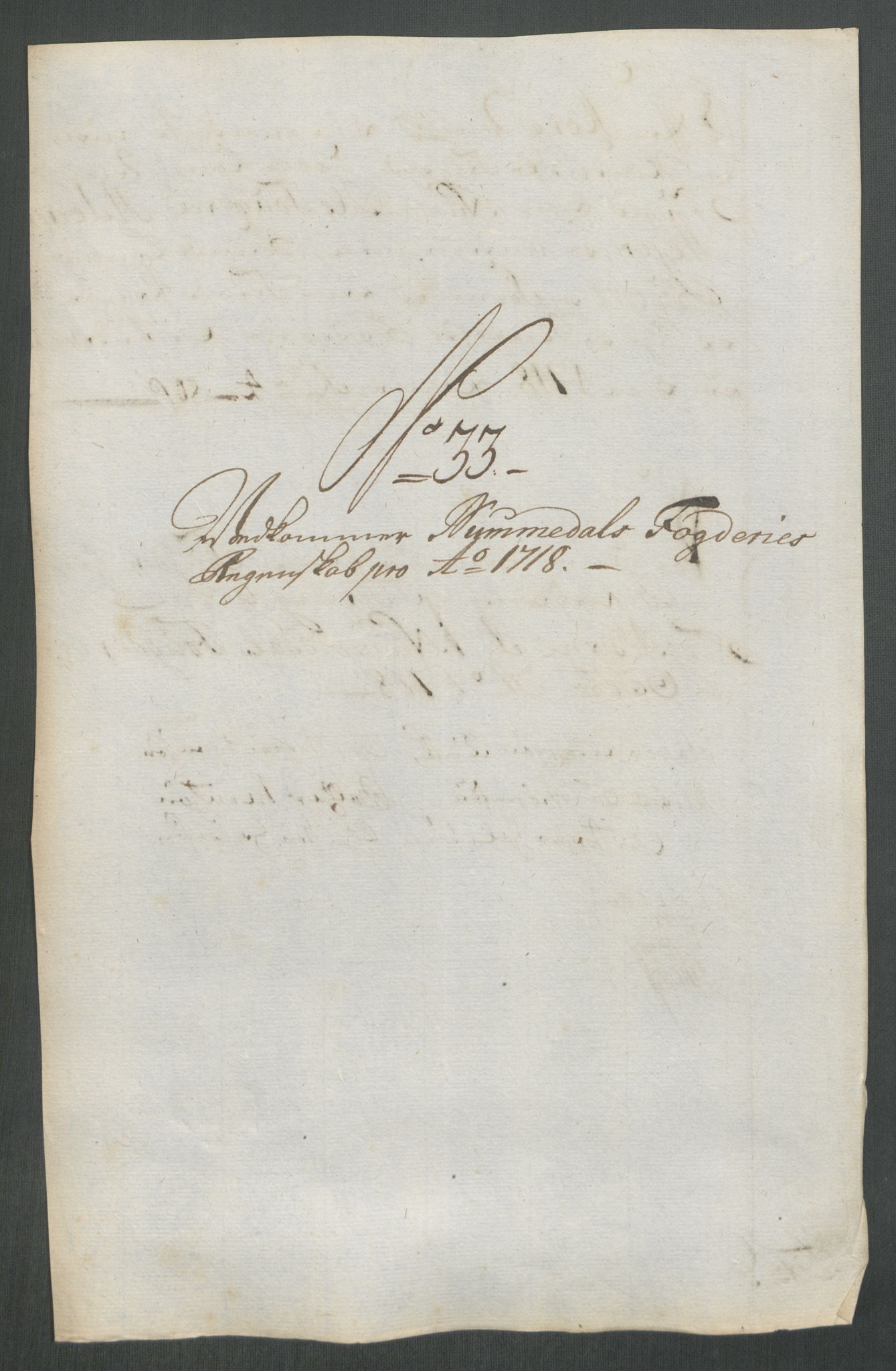 Rentekammeret inntil 1814, Reviderte regnskaper, Fogderegnskap, AV/RA-EA-4092/R64/L4439: Fogderegnskap Namdal, 1718, p. 208