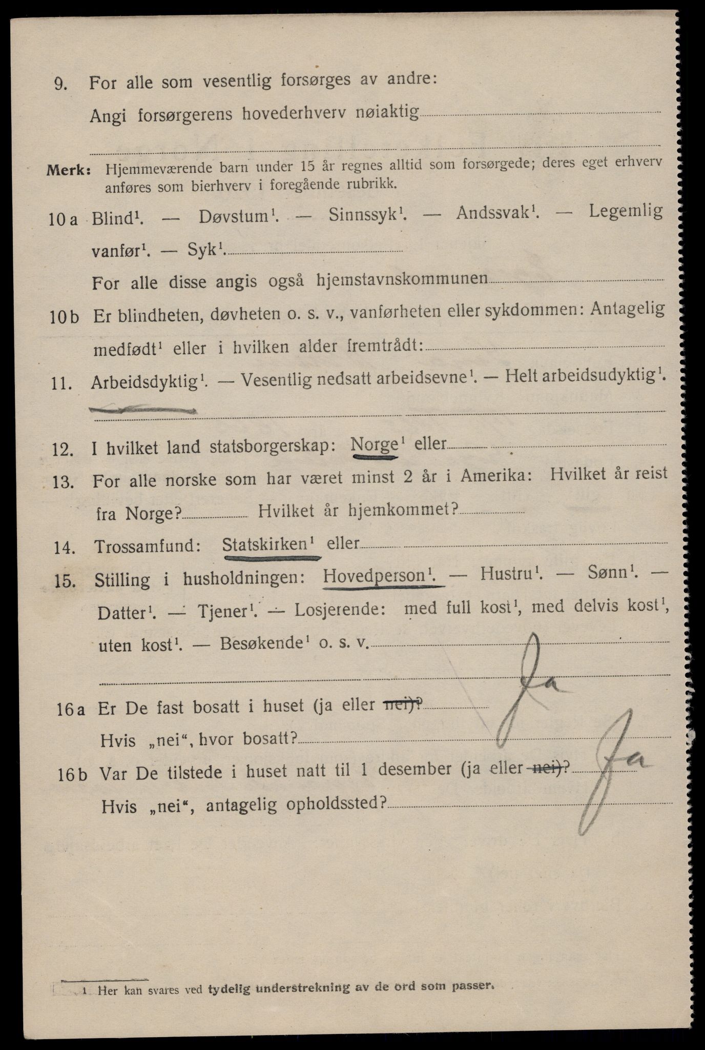 SAST, 1920 census for Egersund town, 1920, p. 5989
