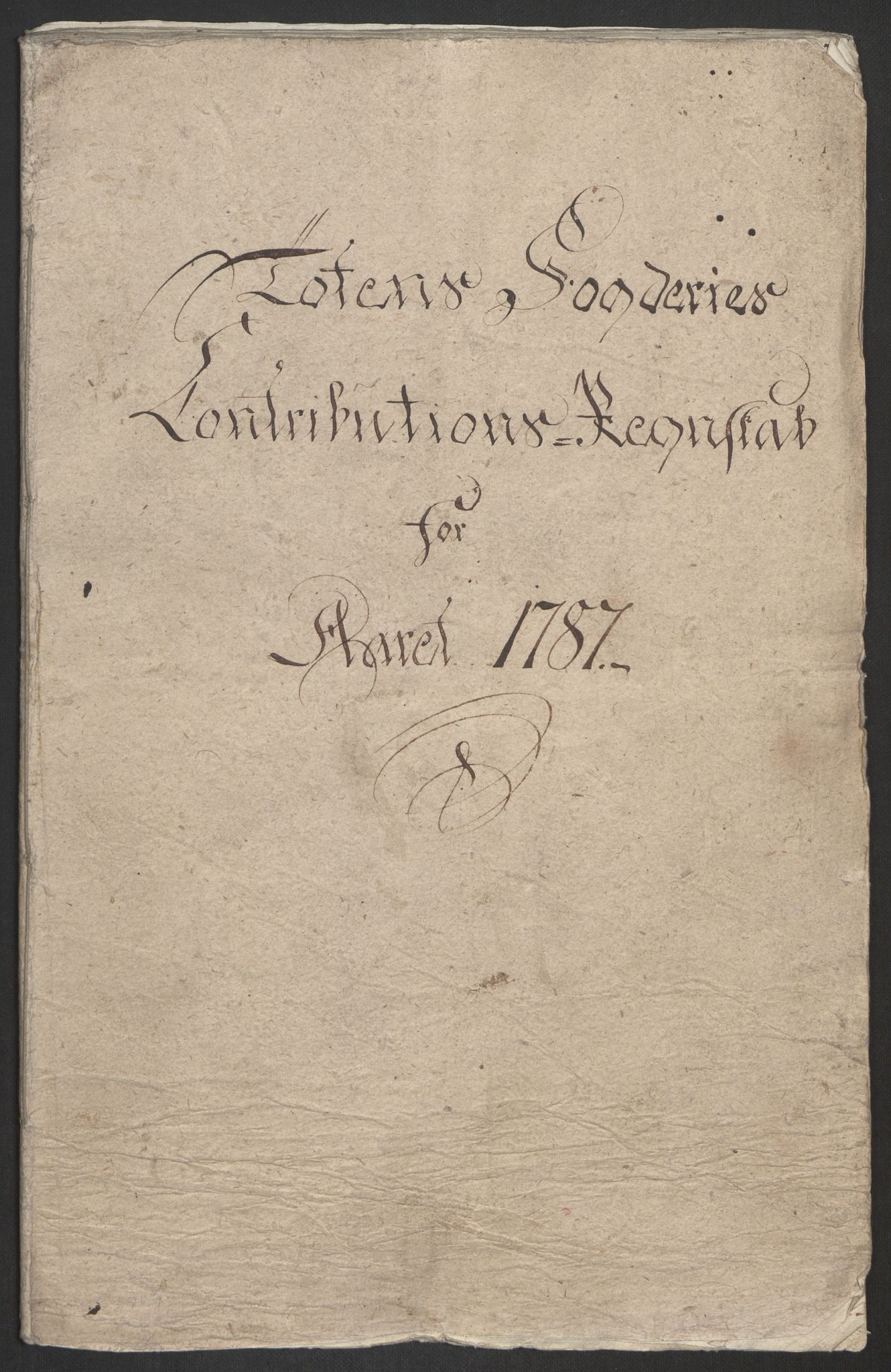 Rentekammeret inntil 1814, Reviderte regnskaper, Fogderegnskap, AV/RA-EA-4092/R19/L1374: Fogderegnskap Toten, Hadeland og Vardal, 1787, p. 2