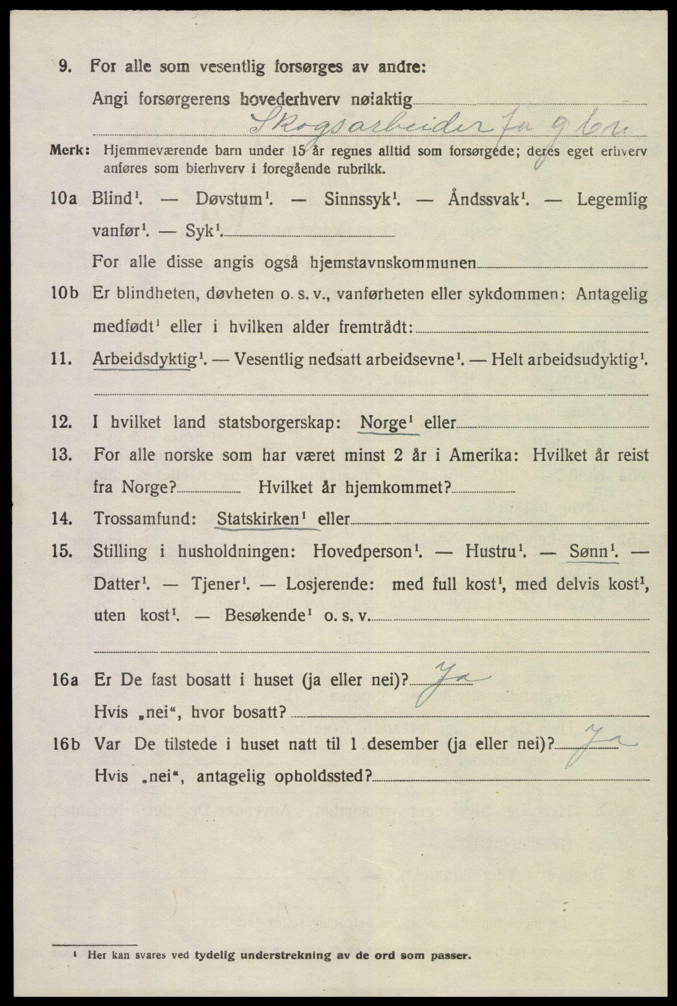 SAK, 1920 census for Froland, 1920, p. 4908