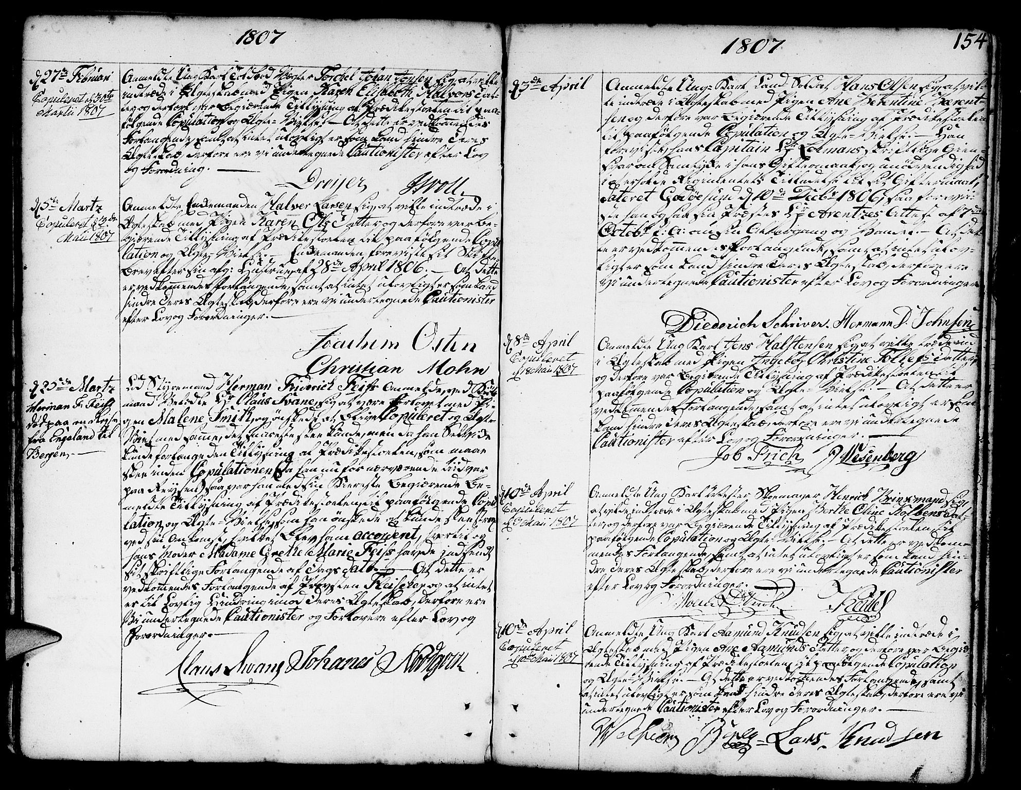 Nykirken Sokneprestembete, AV/SAB-A-77101/H/Haa/L0008: Parish register (official) no. A 8, 1776-1814, p. 154