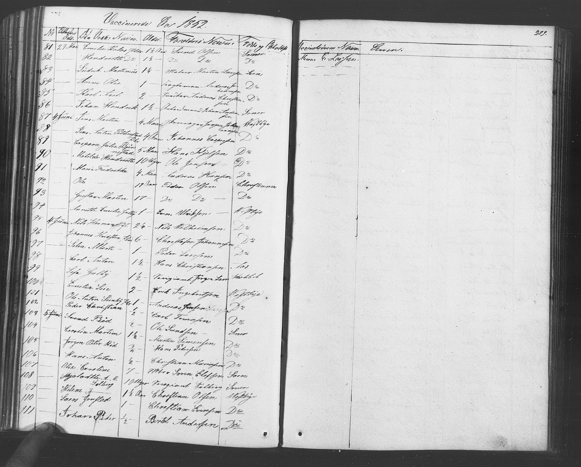 Vestby prestekontor Kirkebøker, AV/SAO-A-10893/F/Fa/L0007: Parish register (official) no. I 7, 1850-1862, p. 289