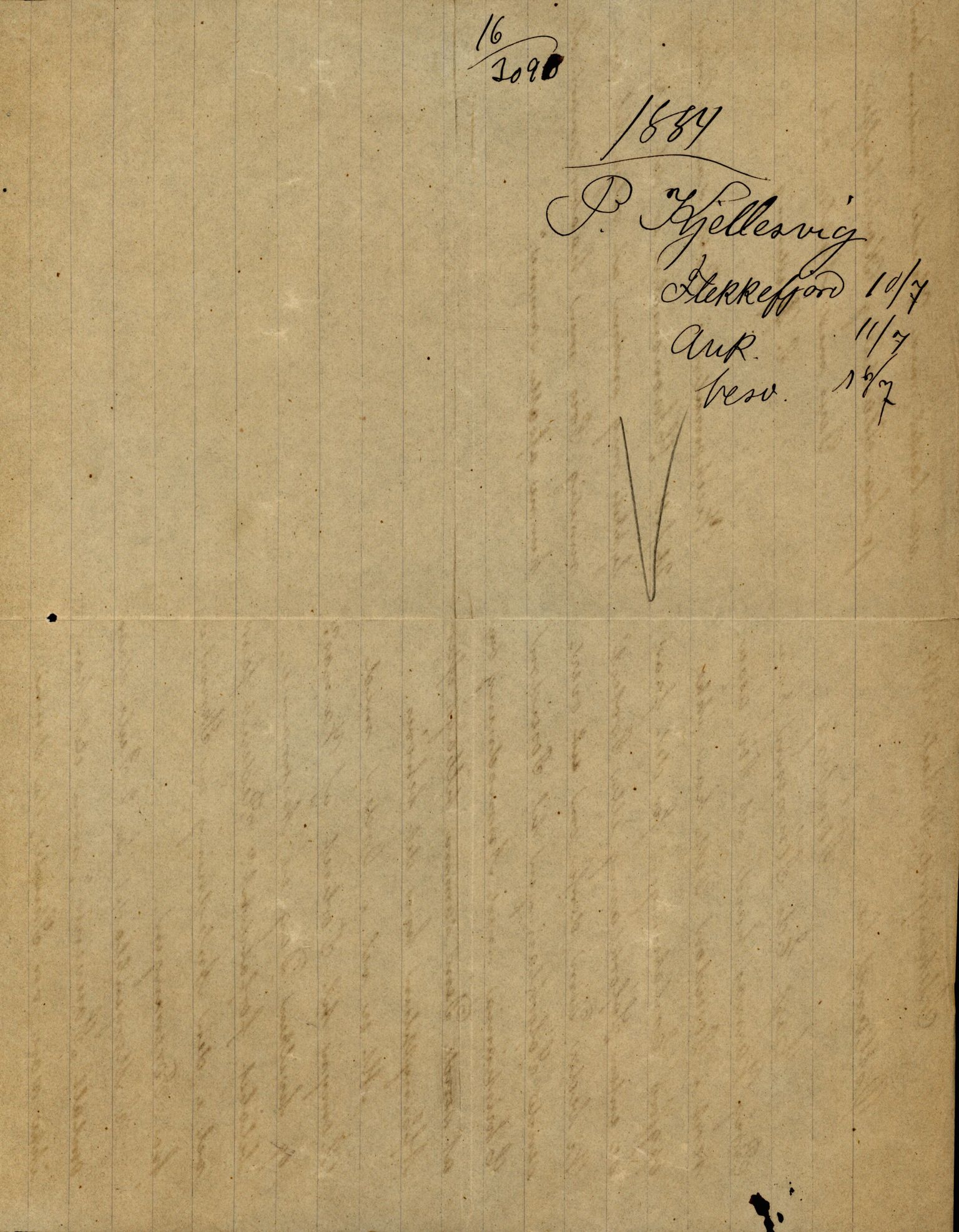 Pa 63 - Østlandske skibsassuranceforening, VEMU/A-1079/G/Ga/L0017/0009: Havaridokumenter / Agnese, Agnes, Adelphia, Kvik, Varnæs, 1884, p. 106