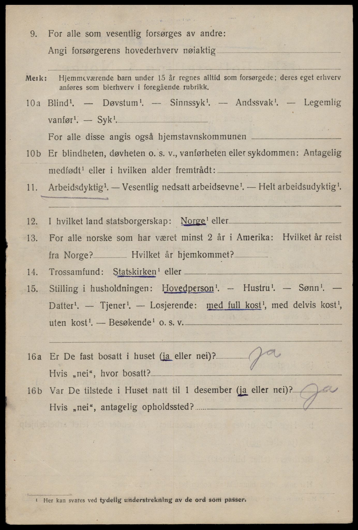 SAT, 1920 census for Trondheim, 1920, p. 70979