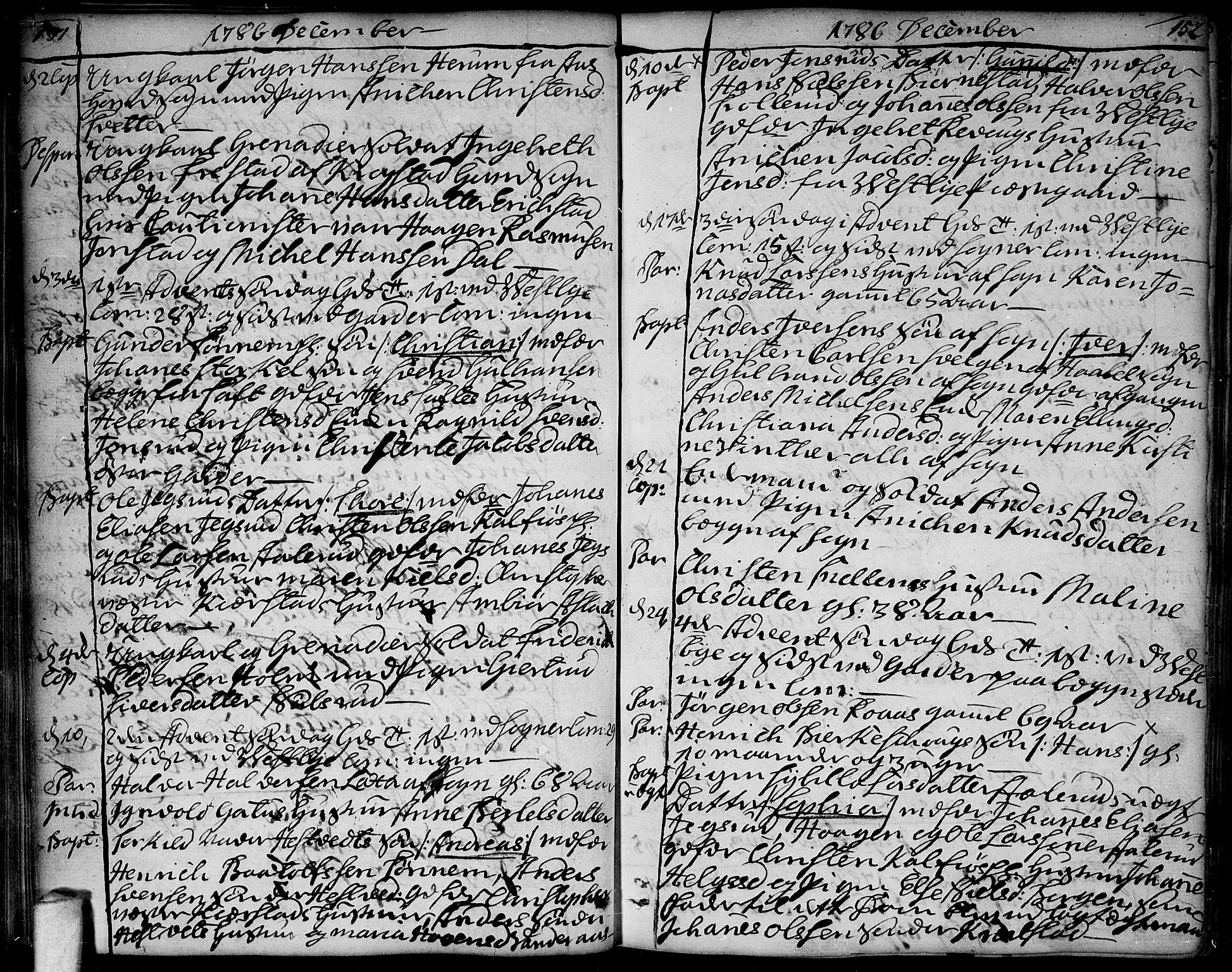 Vestby prestekontor Kirkebøker, AV/SAO-A-10893/F/Fa/L0003: Parish register (official) no. I 3, 1779-1796, p. 151-152