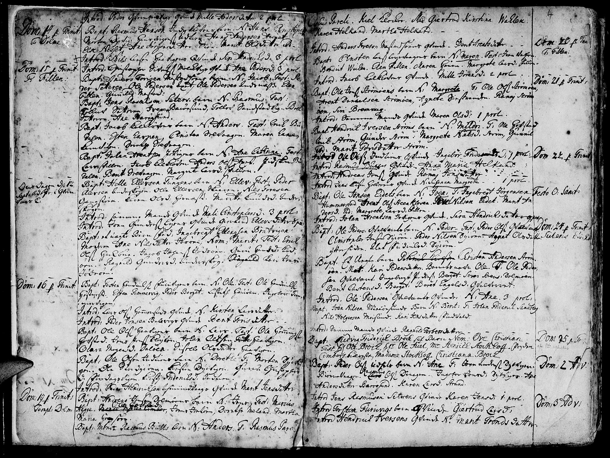 Ministerialprotokoller, klokkerbøker og fødselsregistre - Sør-Trøndelag, SAT/A-1456/634/L0525: Parish register (official) no. 634A01, 1736-1775, p. 4